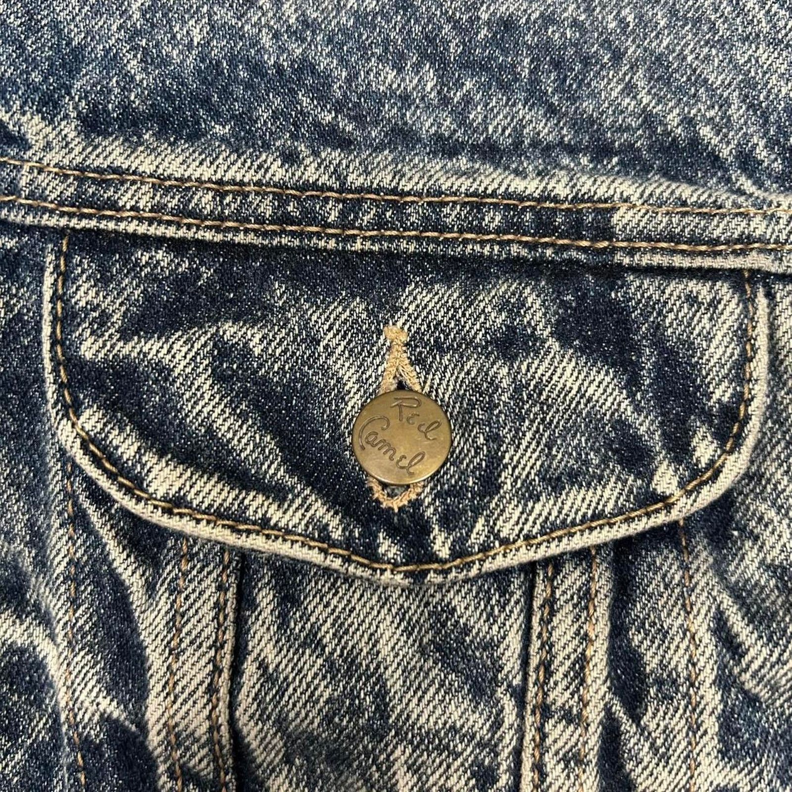 Other VTG 80s/90s Red Camel acid wash Corduroy collar denim jacket Size US L / EU 52-54 / 3 - 3 Thumbnail