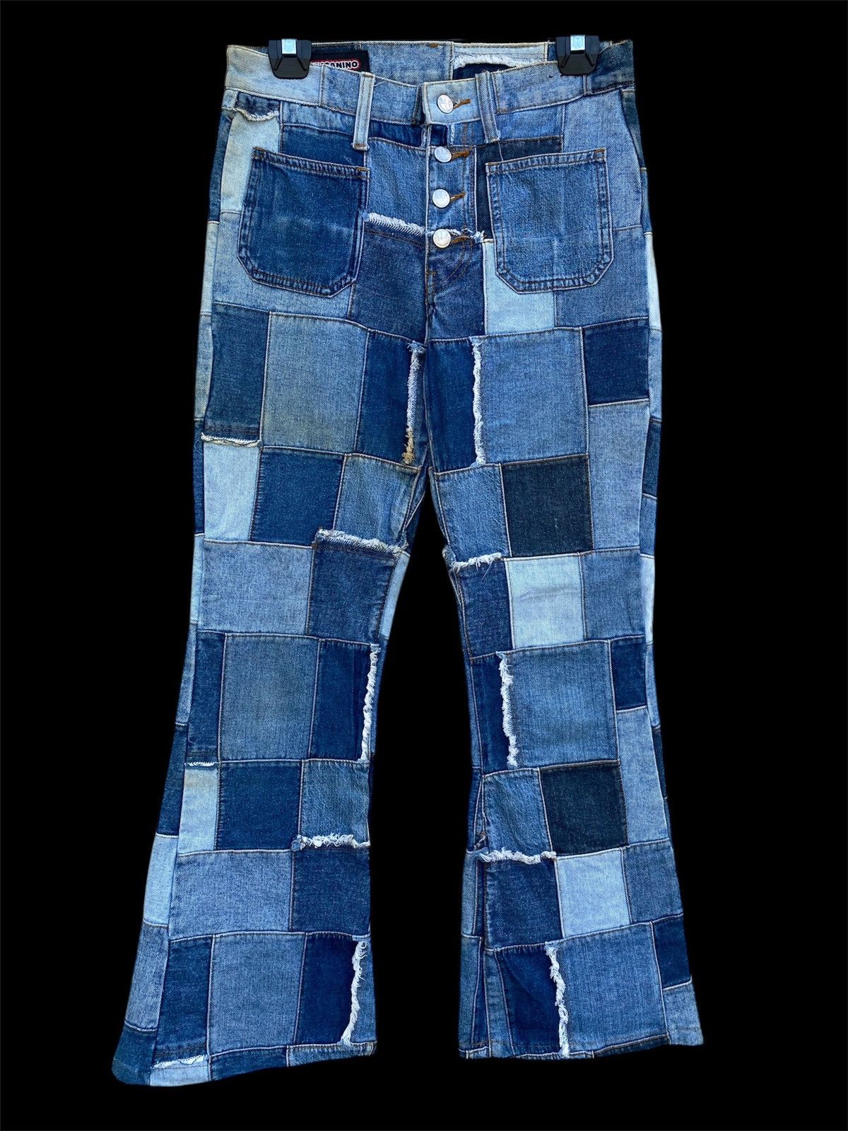 Japanese Brand × Vintage Flare Jeans Patchwork Americanino Denim Size US 29 - 1 Thumbnail