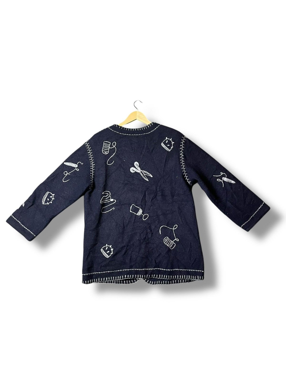 Japanese Brand × Vintage Japanese Handmade Bosom Wool Embroidered Jacket (28) Size US S / EU 44-46 / 1 - 6 Thumbnail