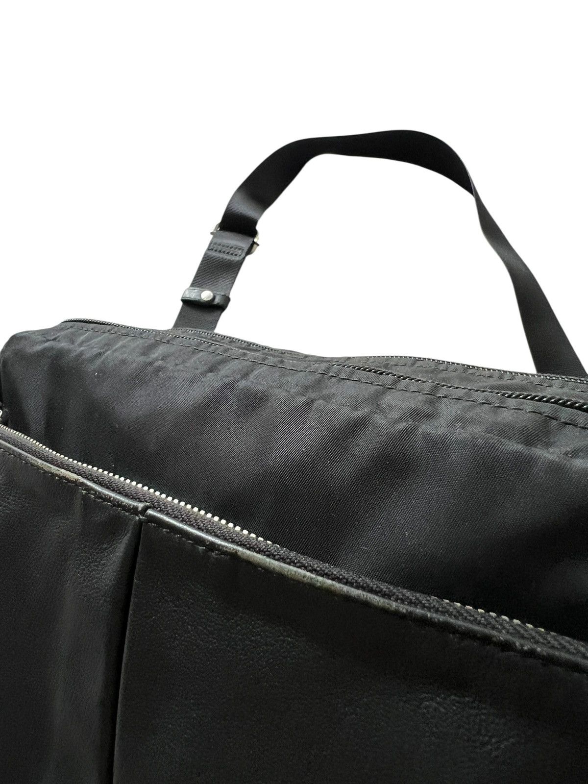 Yohji Yamamoto Yohji Yamamoto Nylon + Leather Sling Bag Size ONE SIZE - 10 Thumbnail