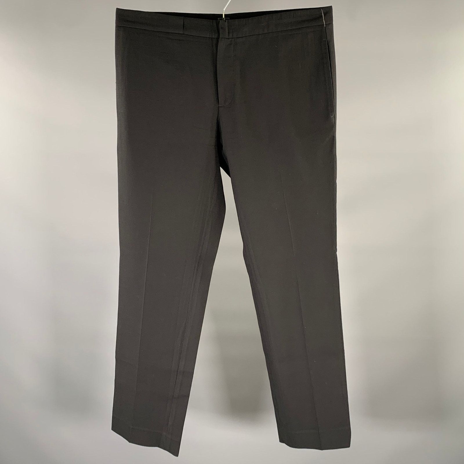 Maison Margiela MAISON MARGIELA Size 34 Black Wool Slim Straight Dress Pants Size US 34 / EU 50 - 1 Thumbnail
