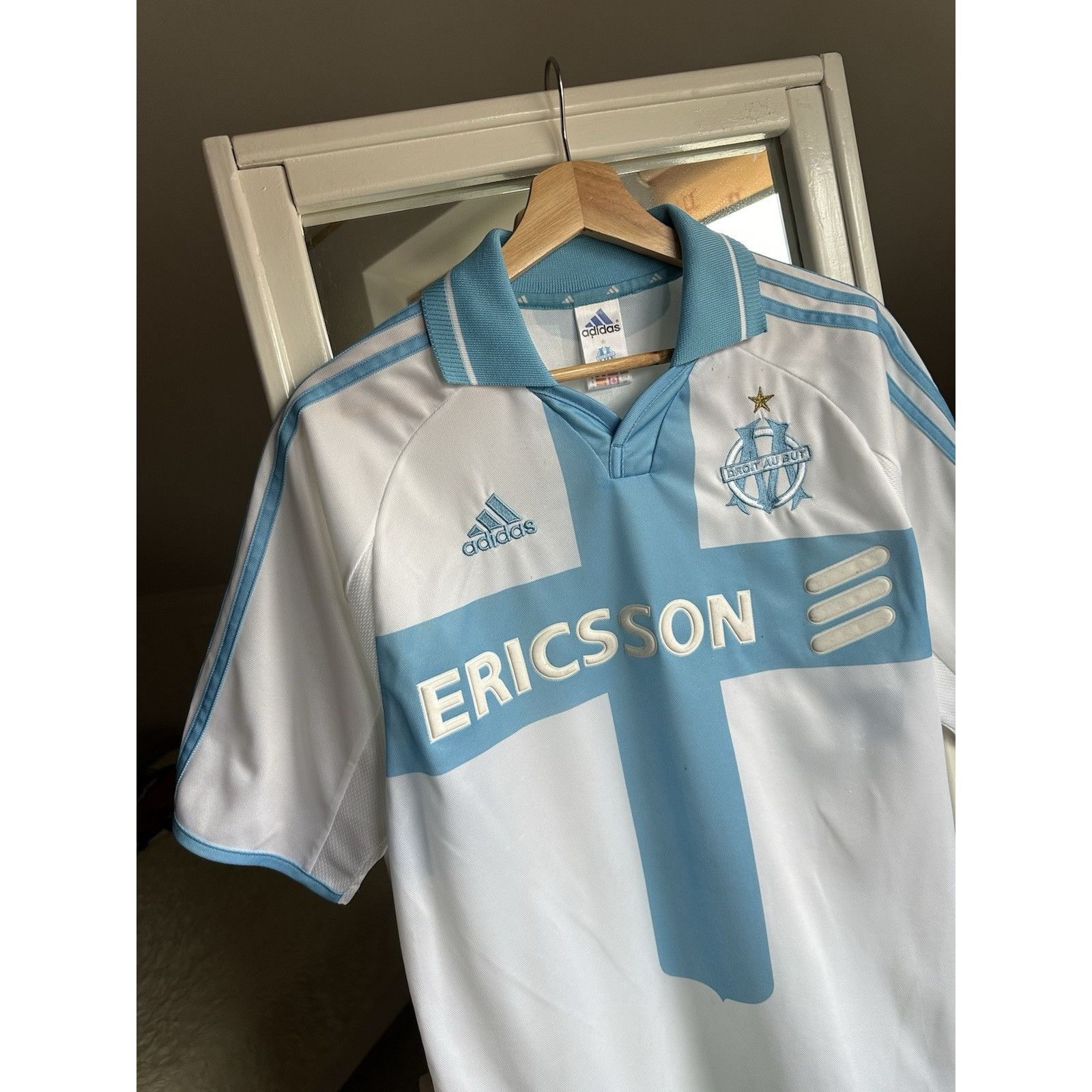 Adidas Football shirt soccer FC Olympique Marseille Home 2000/2001 Size US S / EU 44-46 / 1 - 3 Thumbnail