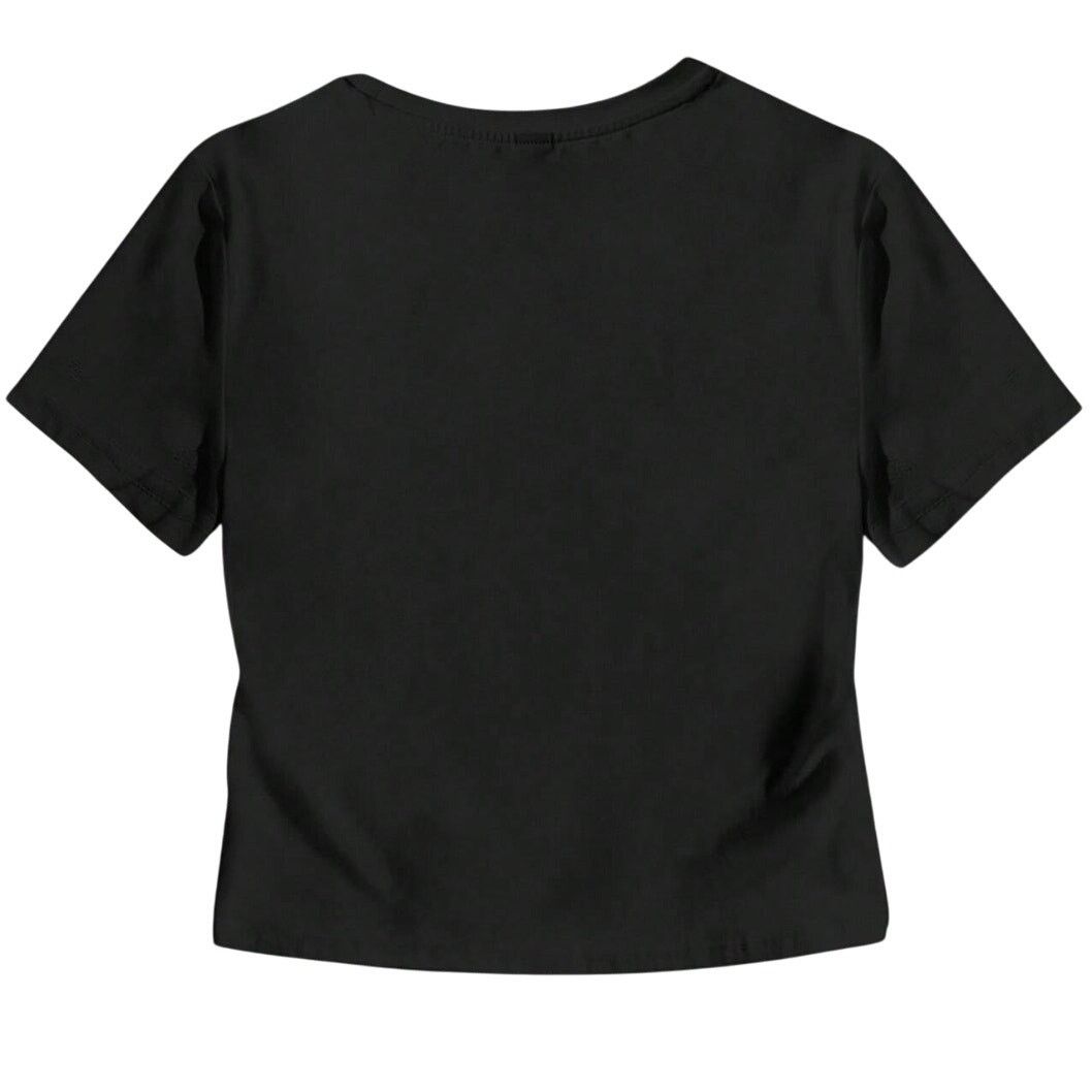 Shein Car Graphics Crew Neck Short Sleeve Crop Top in Black Size S Size S / US 4 / IT 40 - 2 Thumbnail