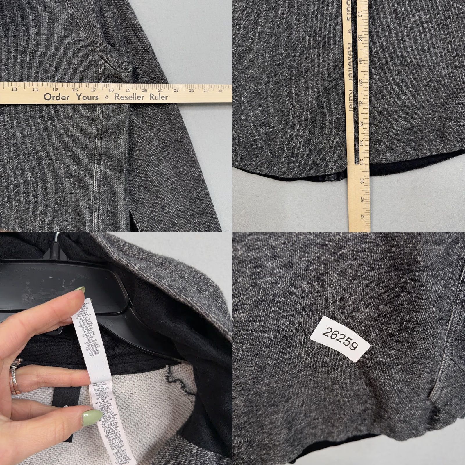 Adidas Adidas Hoodie Womens Small Heather Gray Full Zip Terry Sweatshirt Logo Jacket Size S / US 4 / IT 40 - 8 Thumbnail