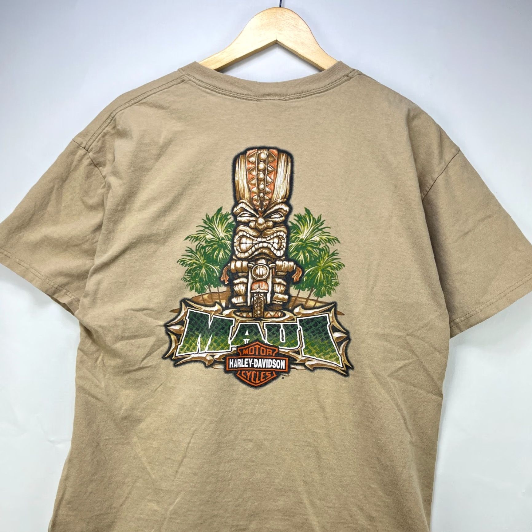 Harley Davidson VINTAGE Harley-Davidson Hawaii Maui T Shirt XL Biker Motorcycle Shirt Mens Beige Size US XL / EU 56 / 4 - 2 Thumbnail