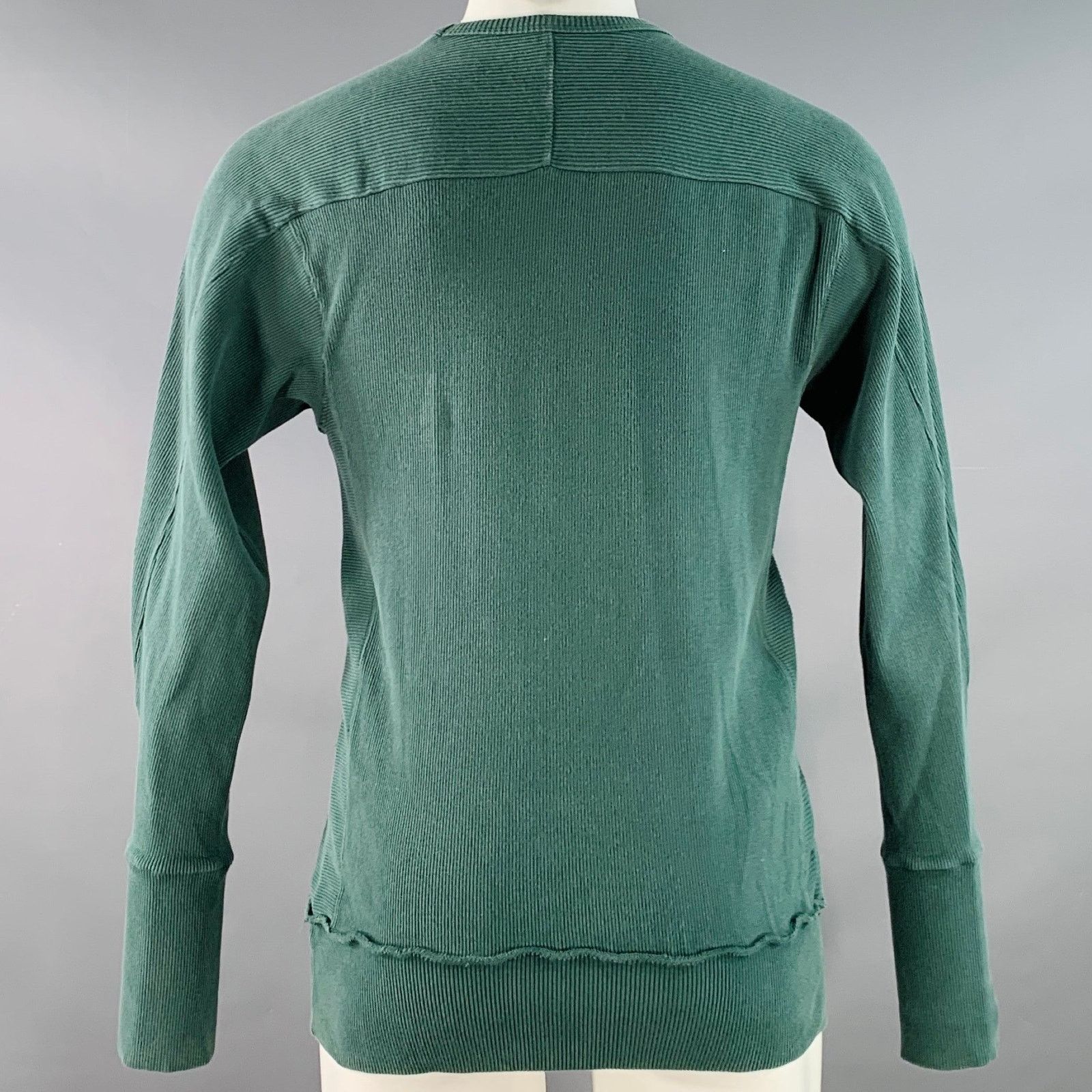 Vintage Size XS Green Rib Knit Crew Neck Long Sleeve Pullover Size US XS / EU 42 / 0 - 3 Thumbnail