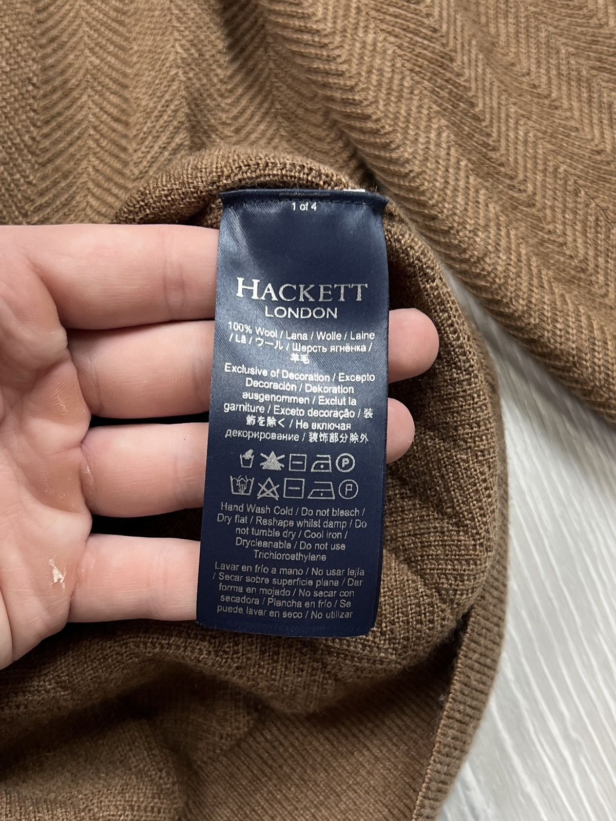 Hackett Hackett London Merino Wool Sweater (Y0035) Size US L / EU 52-54 / 3 - 6 Thumbnail