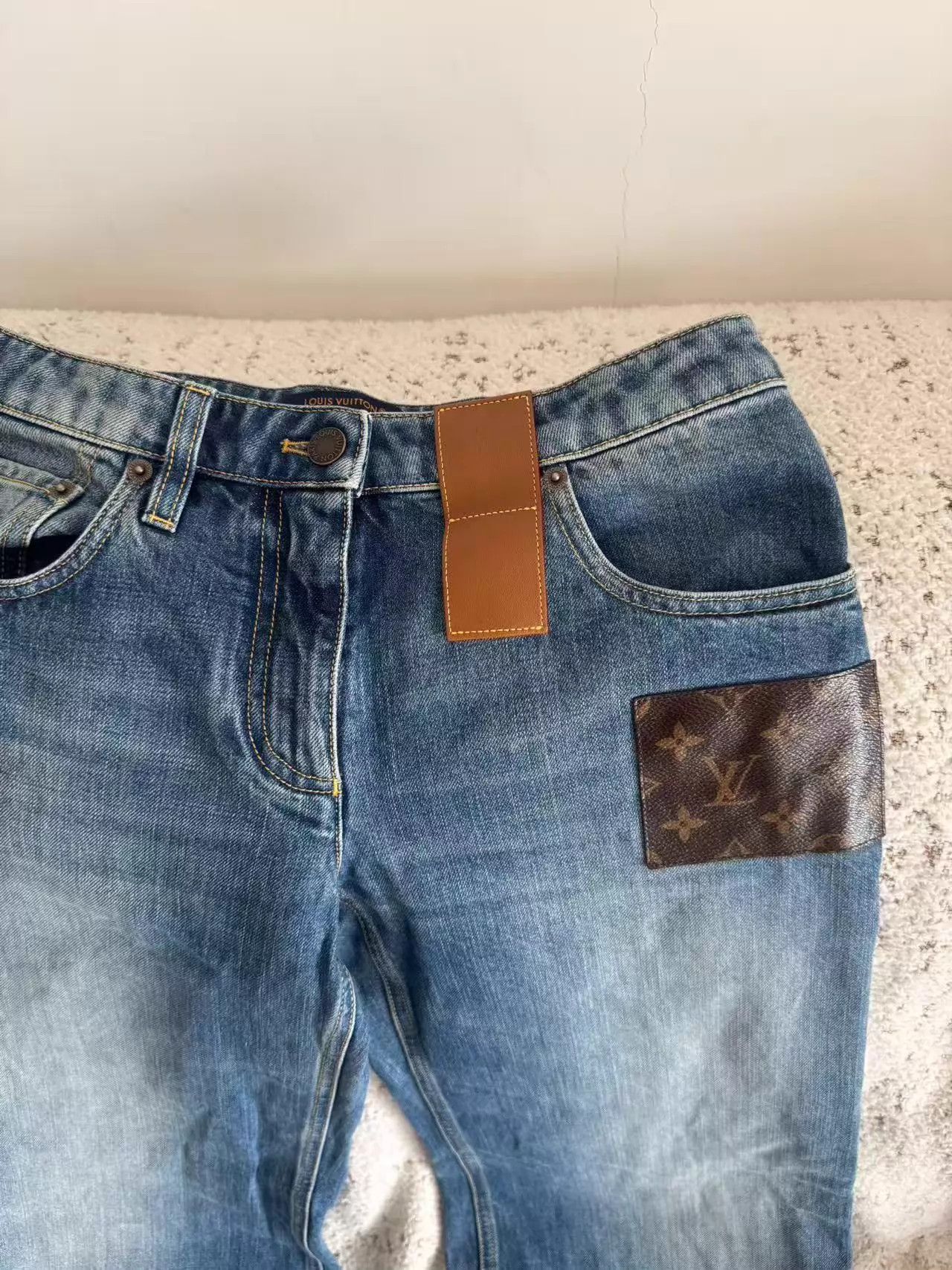 Louis Vuitton LV Denim Wide-Leg Pants 99 New Women's 36 Size 26" / US 2 / IT 38 - 2 Thumbnail