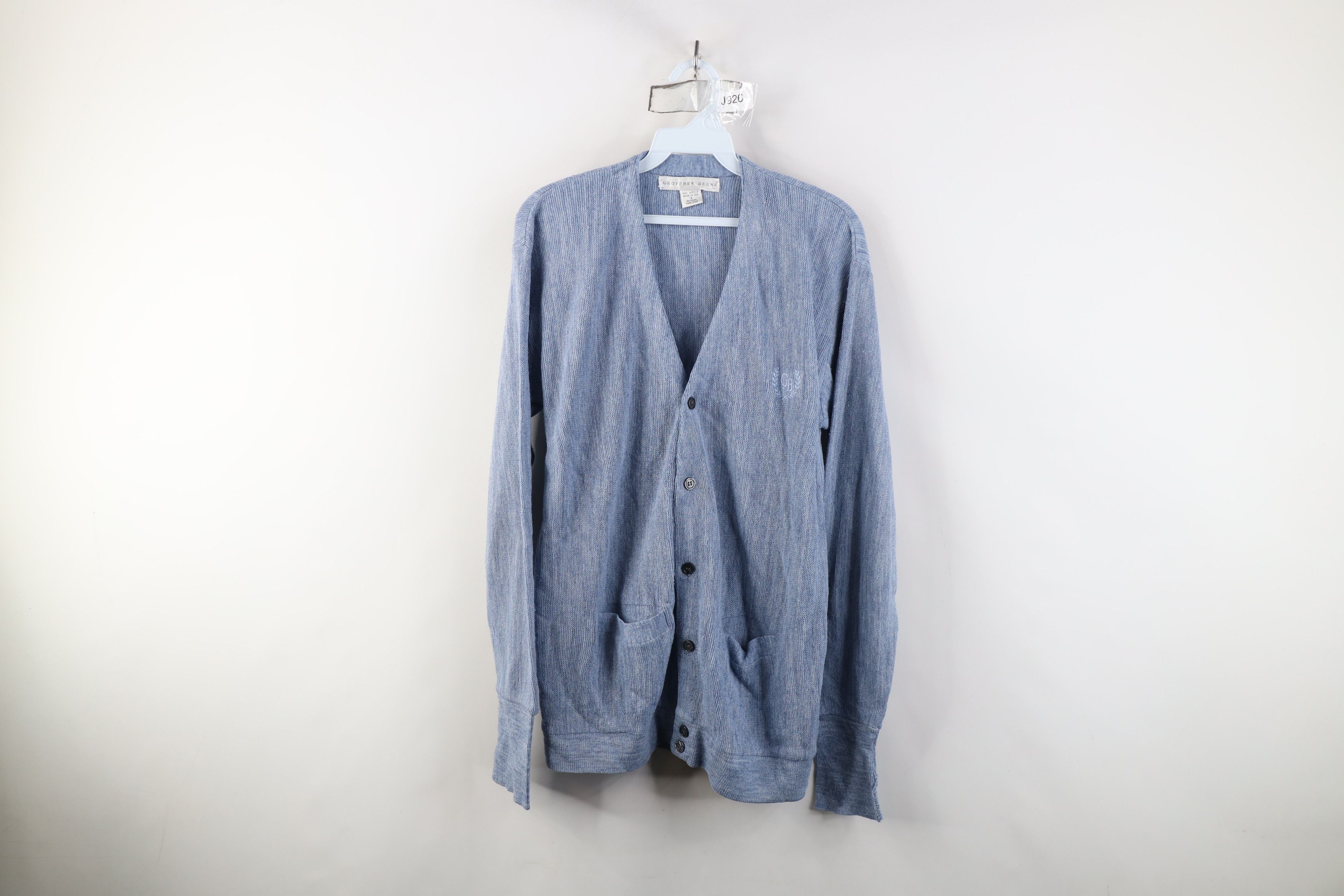 Vintage Vintage 90s Streetwear Ribbed Knit Cardigan Sweater Blue USA Size US S / EU 44-46 / 1 - 1 Thumbnail