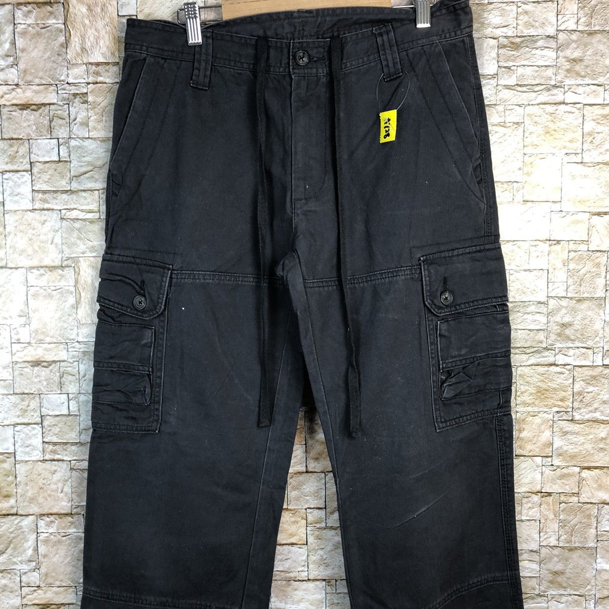 Japanese Brand Top Valu Black Cargo Multipocket Pants #A728 Size US 32 / EU 48 - 5 Thumbnail
