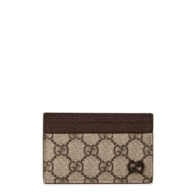 Gucci Men'S Gg Monogram Canvas Card Holder Size ONE SIZE - 1 Thumbnail
