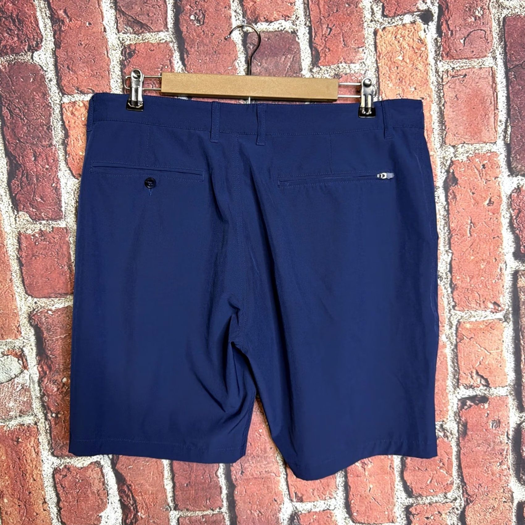 Vintage Scales Gear 34 Fishing Shorts 9" Hybrid Blue Chino Flat Front Mens 9 in Inseam Casual Regular 34" Waist Polyester Spandex Size US 34 / EU 50 - 3 Thumbnail
