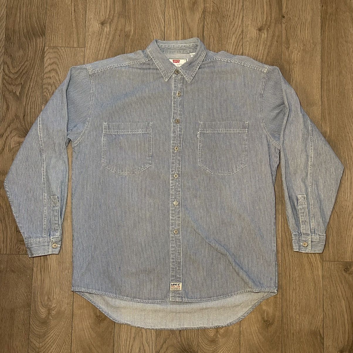 Levi's Levi’s Railroad Conductor Stripe Button Down Shirt Size L Size US L / EU 52-54 / 3 - 2 Thumbnail