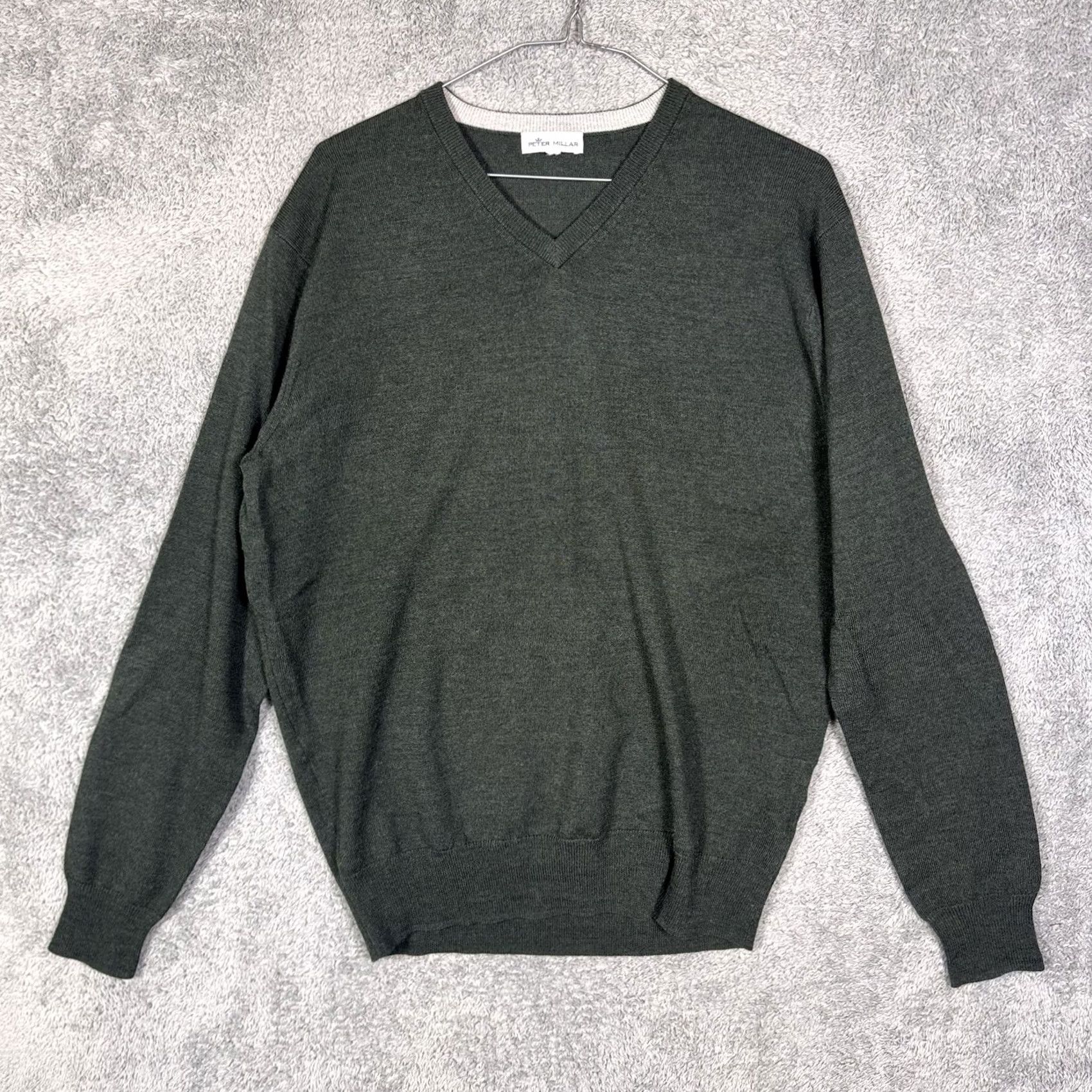 Peter Millar Peter Millar Sweater Mens M Merino Wool Green V Neck Pullover Knit Soft Preppy Shirt? Size US M / EU 48-50 / 2 - 2 Thumbnail