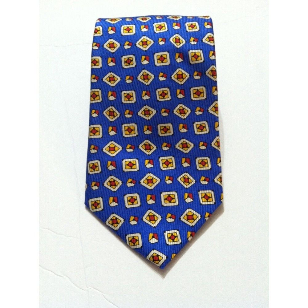 Paul Fredrick PAUL FREDRICK MENS NEW BLUE 100%SILK TIE WIDTH: 3 3/4" Size ONE SIZE - 2 Thumbnail