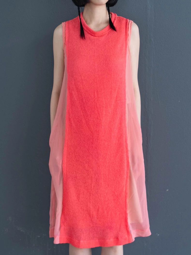 Comme des Garcons Comme Des Garcons Pink stitching knit dress Size S / US 4 / IT 40 - 4 Thumbnail