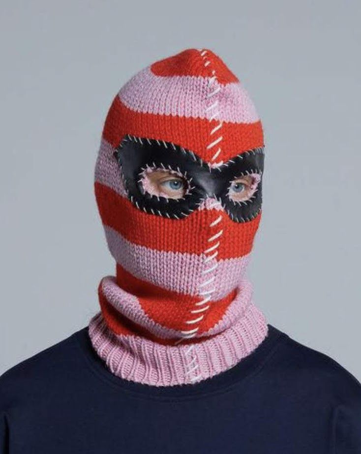 image of Marni O1W1Db10524 Size: Os / Wool Virgin Balaclava In Red/pink, Women's