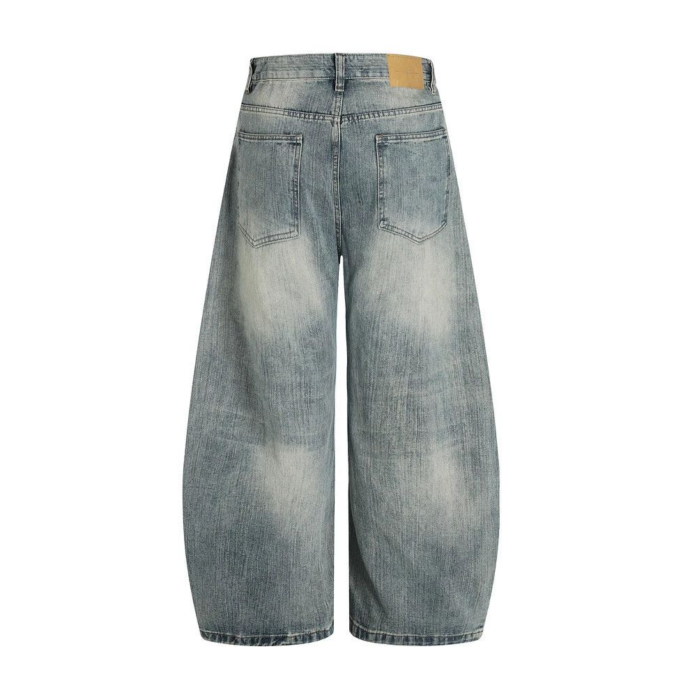 Jean American distressed washed men's retro casual scimitar jeans Size US 32 / EU 48 - 2 Thumbnail