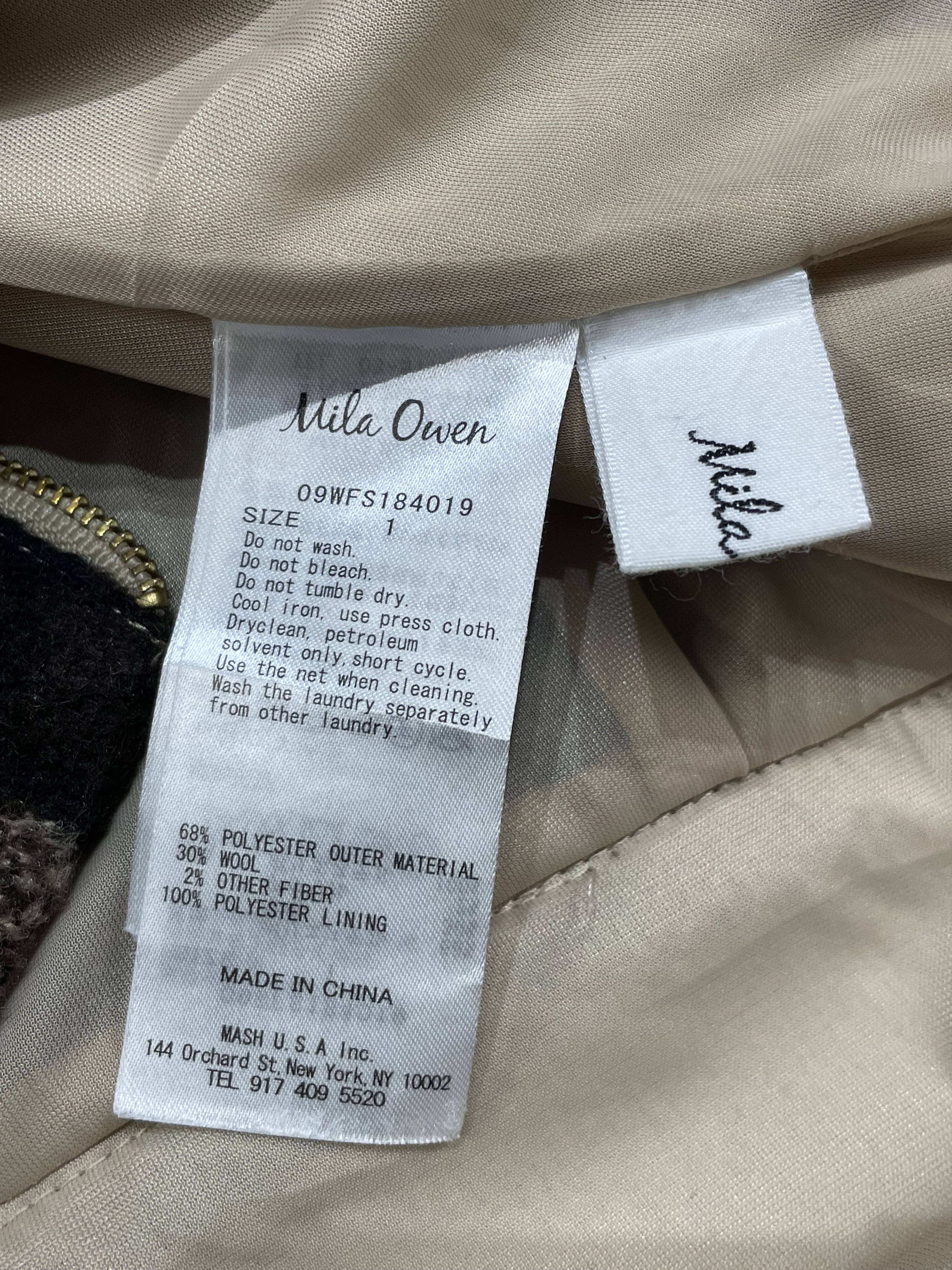 Japanese Brand Mila Owen Wool Blend Check Tartan Skirt High Waist 27 Size 26" / US 2 / IT 38 - 10 Thumbnail
