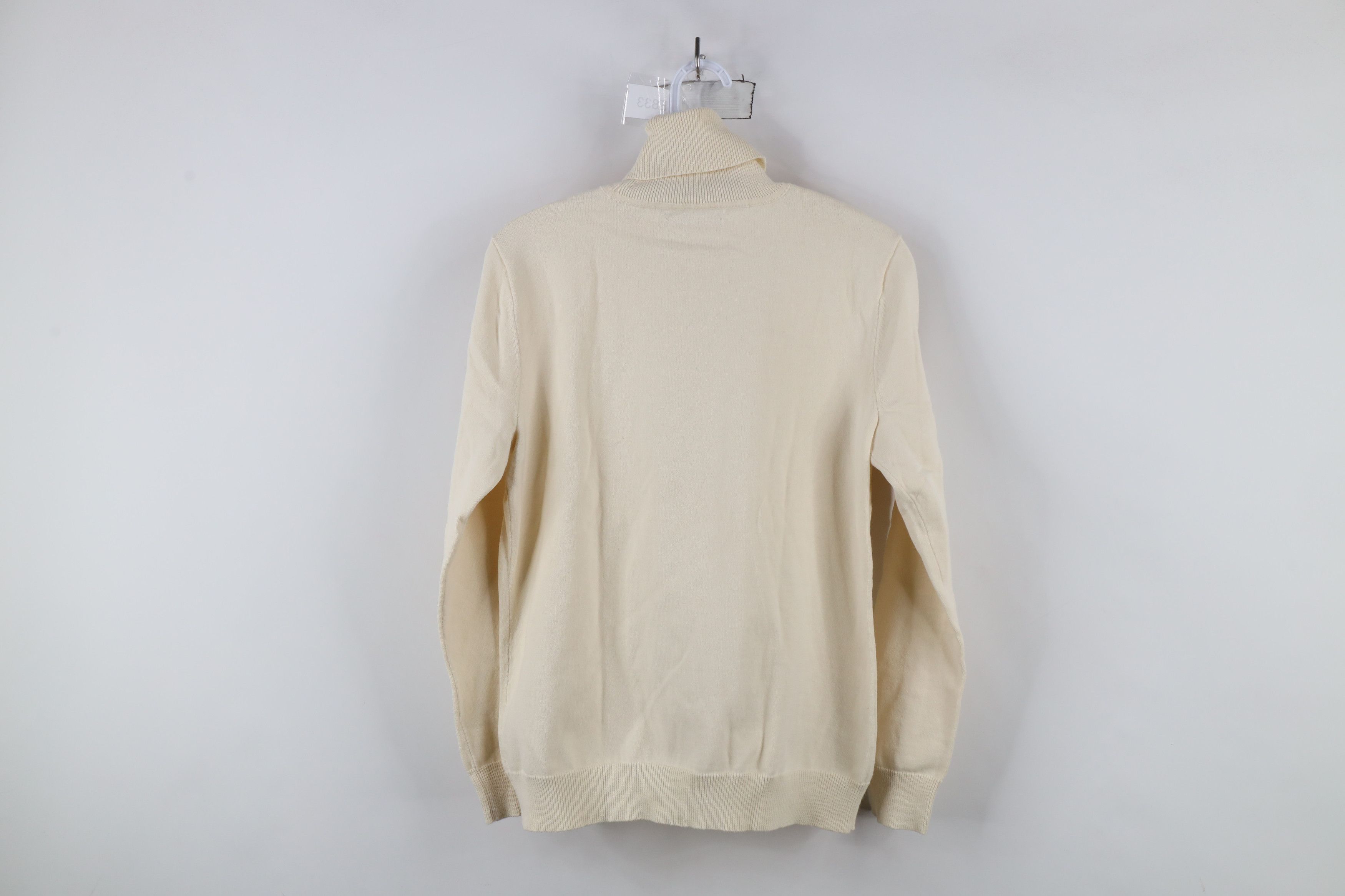 Ralph Lauren × Vintage Vintage 90s Ralph Lauren Knit Turtleneck Sweater Cream Size L / US 10 / IT 46 - 6 Thumbnail