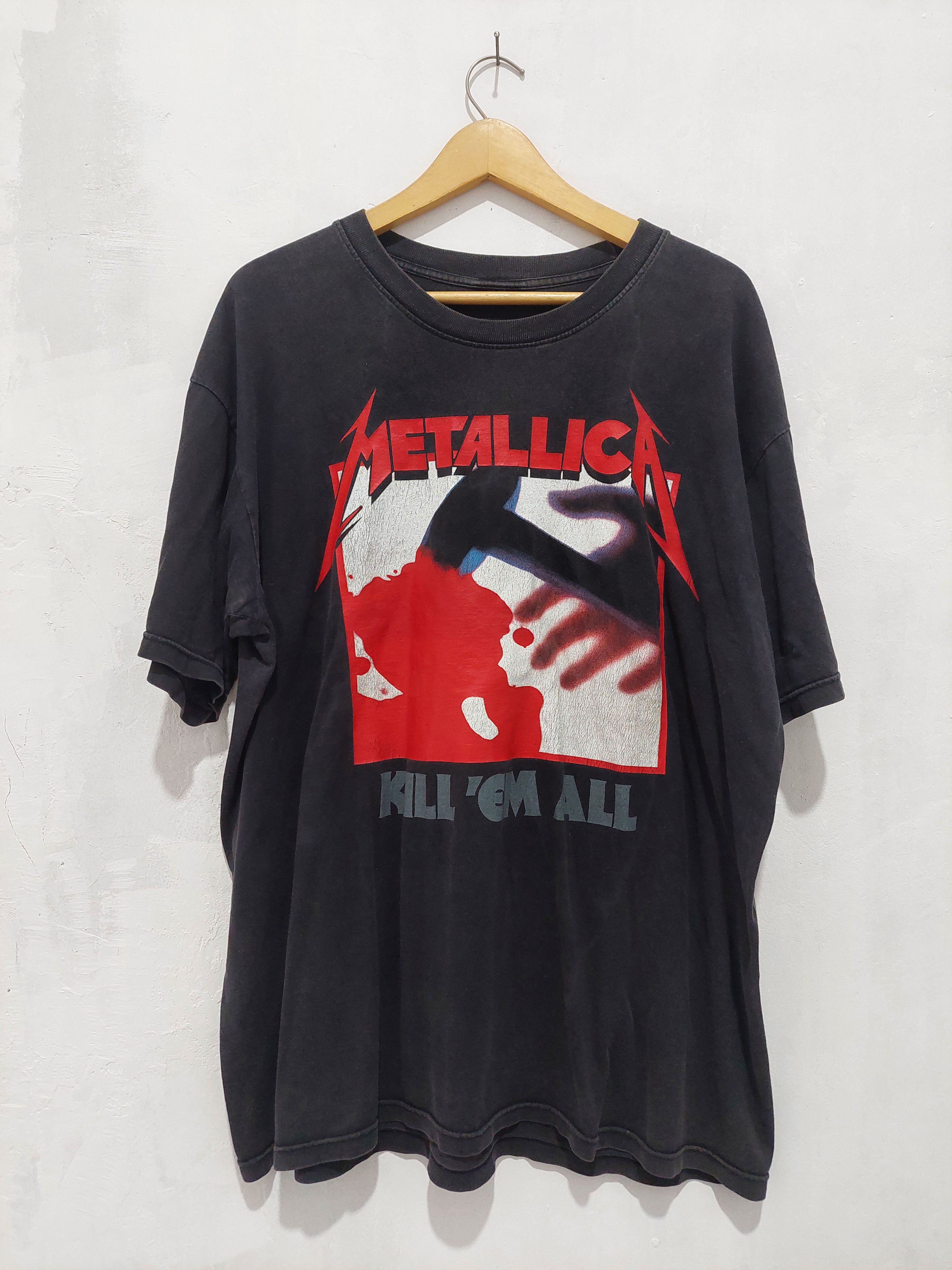 image of Archival Clothing x Band Tees Vintage Metallica Kill 'em All Band Tshirt in Black, Men's (Size XL)