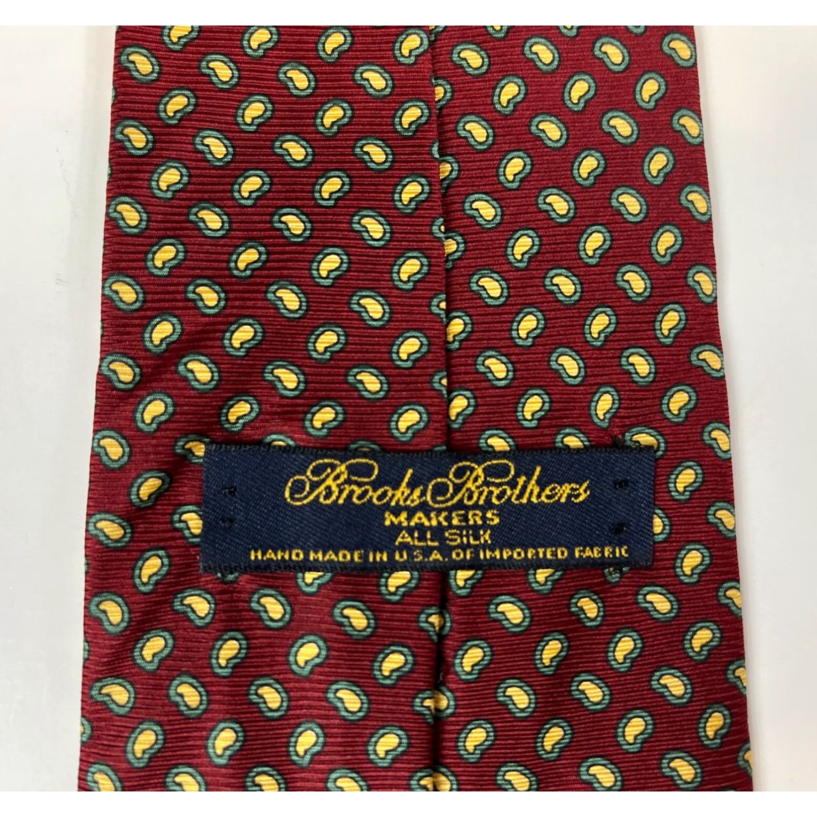 Brooks Brothers VINTAGE Brooks Brothers Makers Silk Tie Paisley Hand Made in USA Men’s Tie Wide 3.75" Maroon 56.5" S, M, L? Size ONE SIZE - 7 Thumbnail