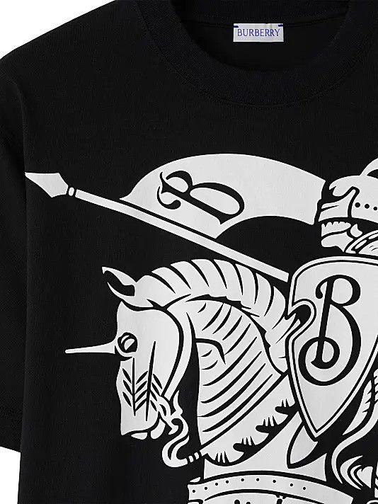 Burberry os11x1225 EKD Cotton T-Shirt in Black/White Size US S / EU 44-46 / 1 - 6 Thumbnail