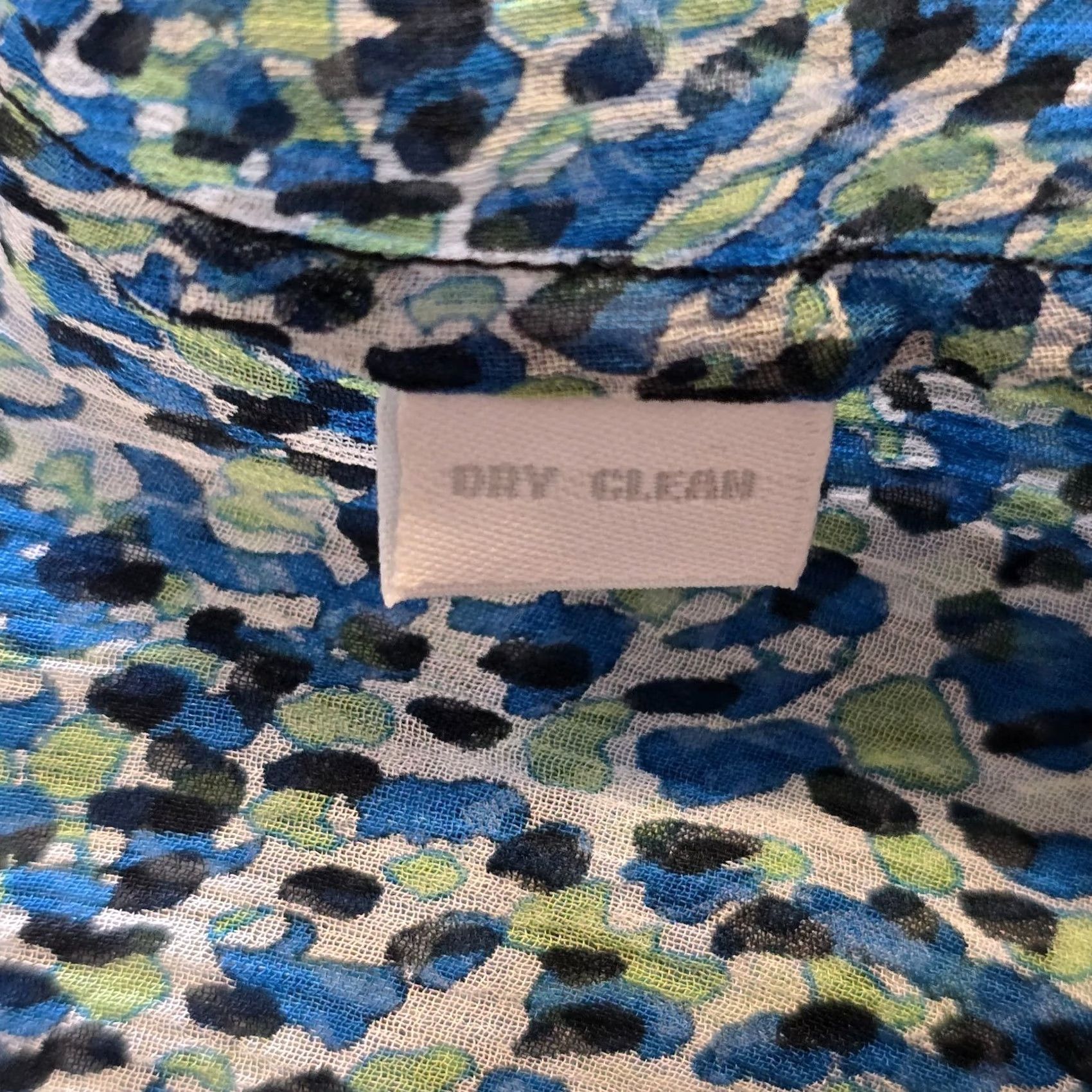 Charter Club Charter Club Blouse Shirt Womens 8P Petite Blue Abstract Silk Button Up Sheer Casual Size M / US 6-8 / IT 42-44 - 7 Thumbnail