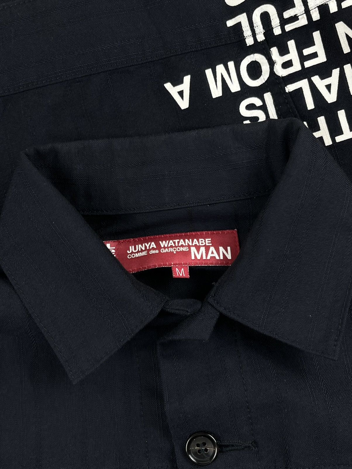 Junya Watanabe SS02 Junya Watanabe Levis Poem Print Cropped Wool Jacket Size US M / EU 48-50 / 2 - 4 Thumbnail