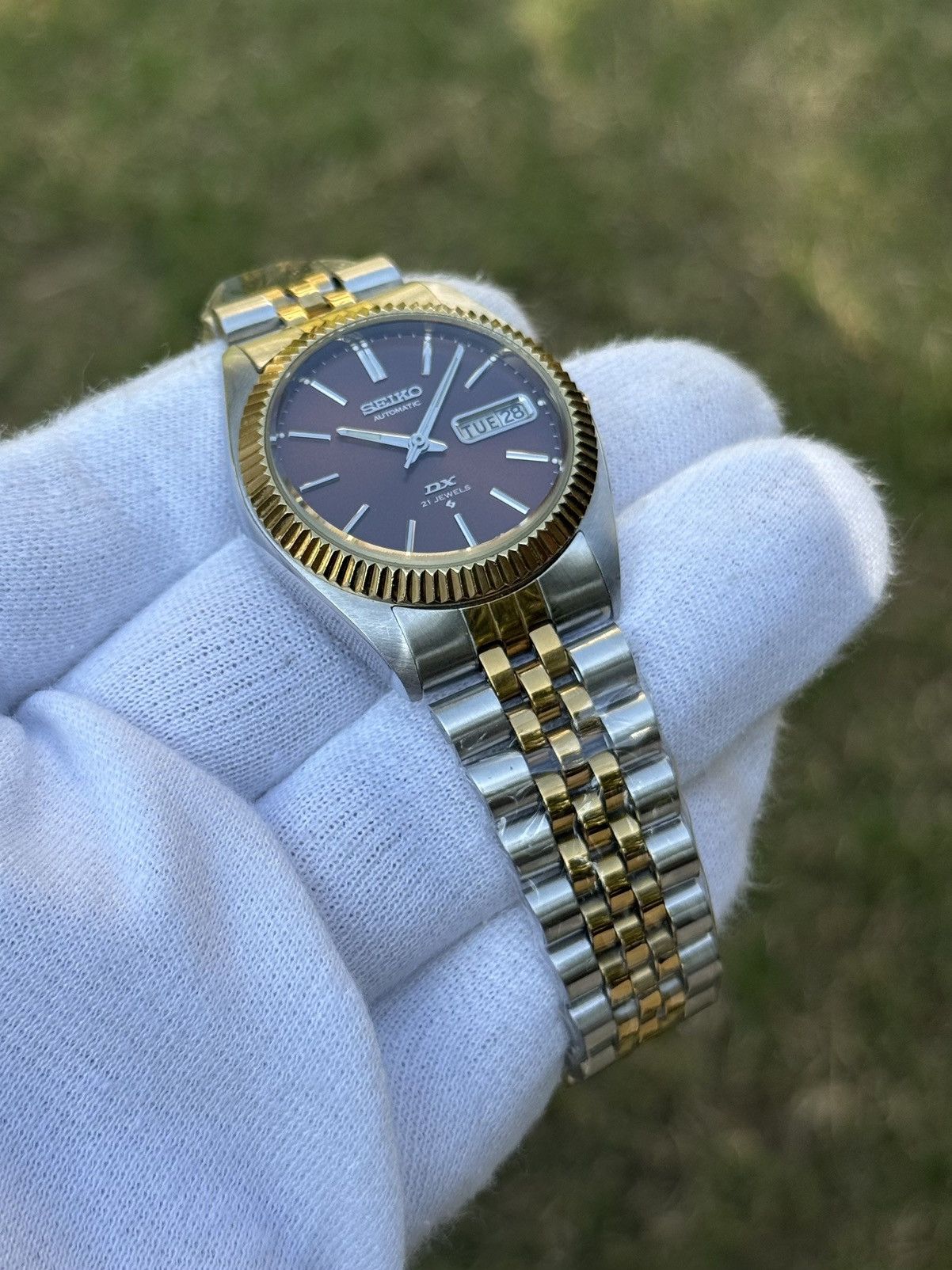 Seiko Seiko 5 DX Fluted Bezel Automatic 6309 Japanese mens Watch Size 36 - 15 Thumbnail