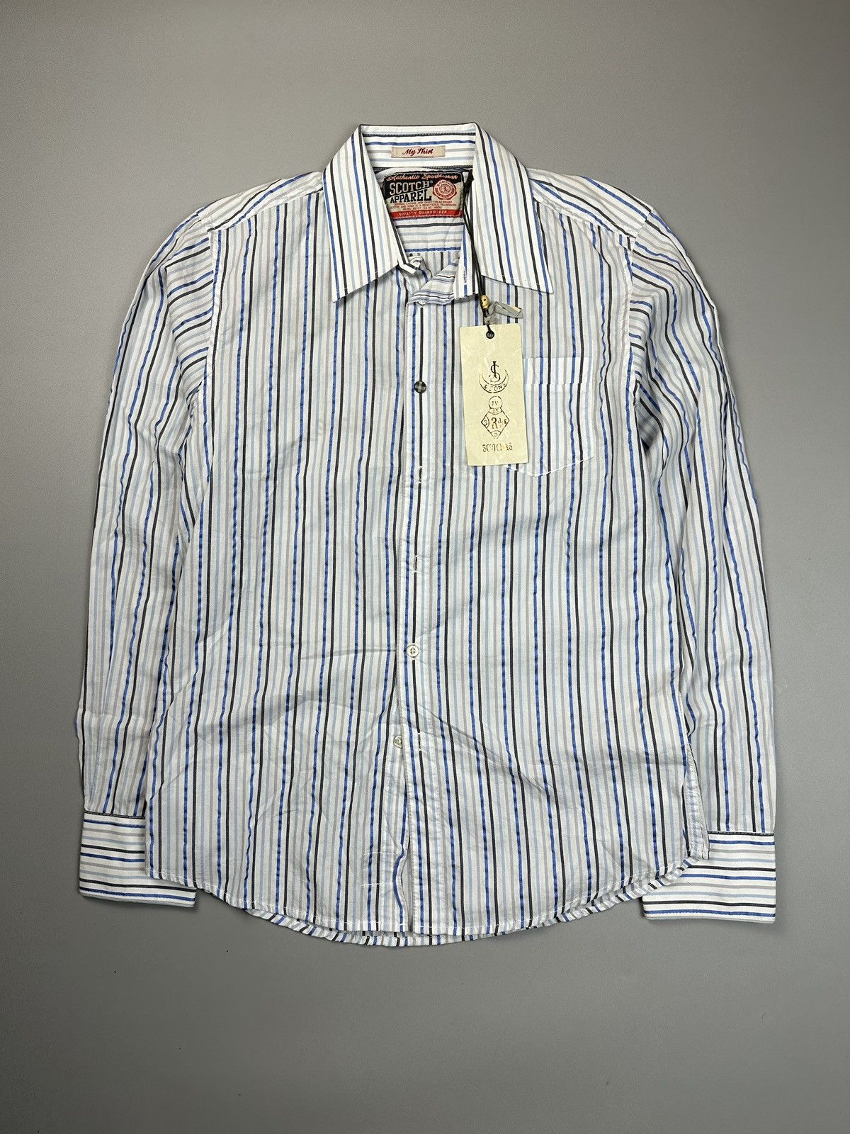 Scotch & Soda Scotch&soda Stripe Button Shirt White Rugby Club Size US L / EU 52-54 / 3 - 1 Thumbnail