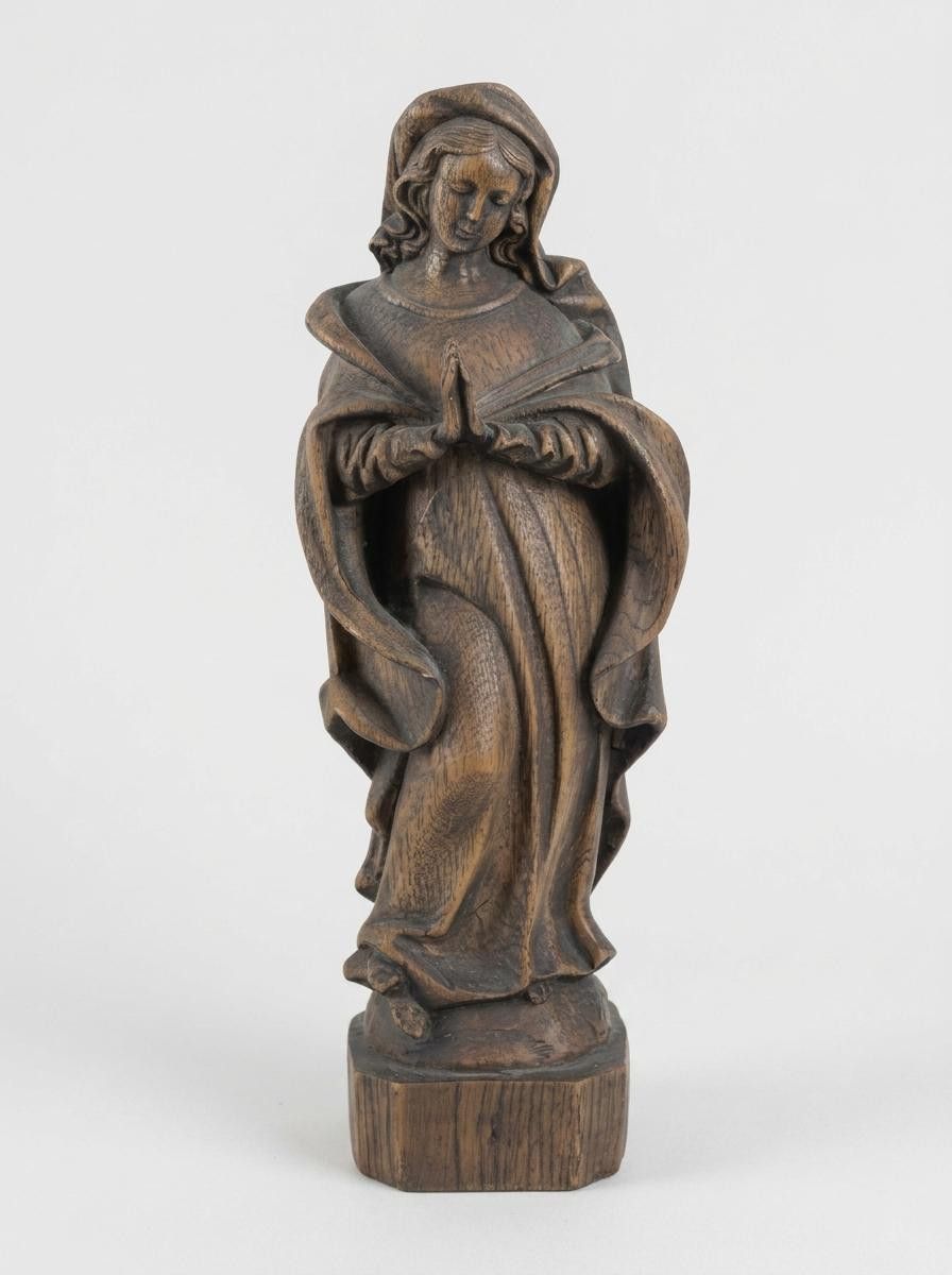 Other Vintage Wooden Virgin Mary Statue Hand Carved Religious Size ONE SIZE - 2 Thumbnail