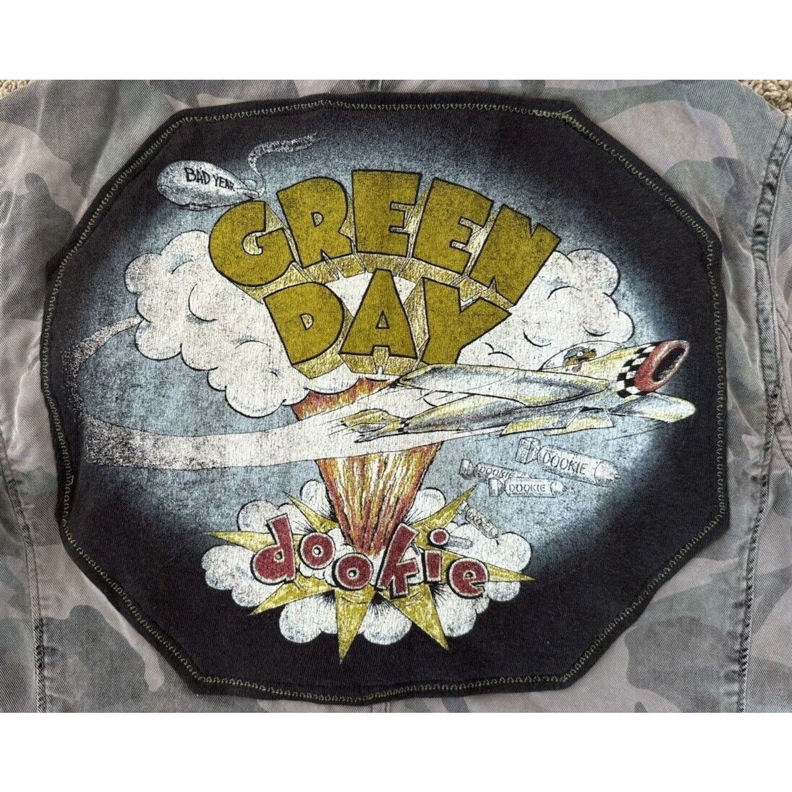 Pam & Gela GREEN DAY Camo Retro Vintage Denim Band Concert Zip Jacket Size S / US 4 / IT 40 - 11 Thumbnail
