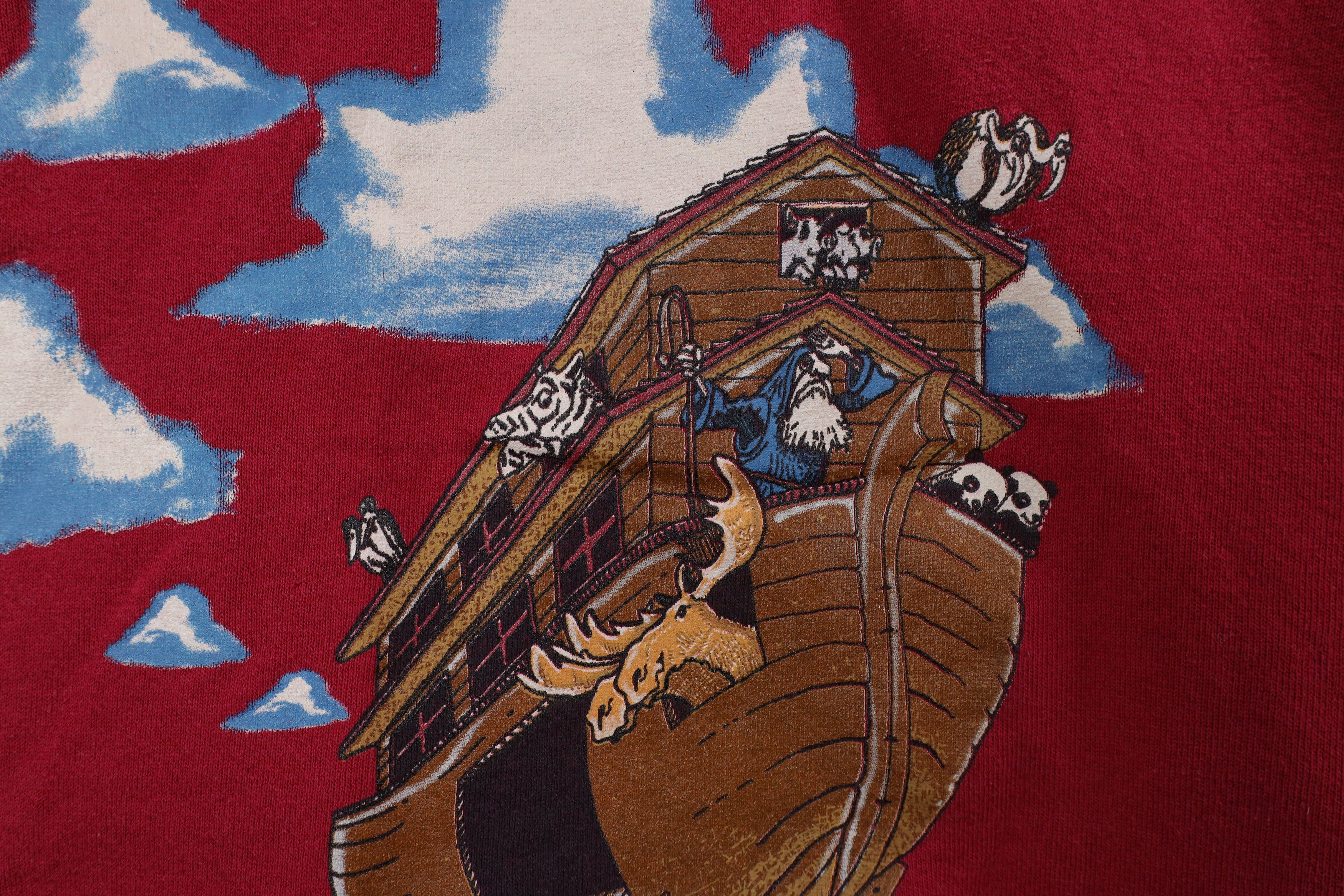 Vintage Vintage 90s Streetwear Christian Noahs Animals Sweatshirt Size 4XL / US 24-26 - 6 Thumbnail