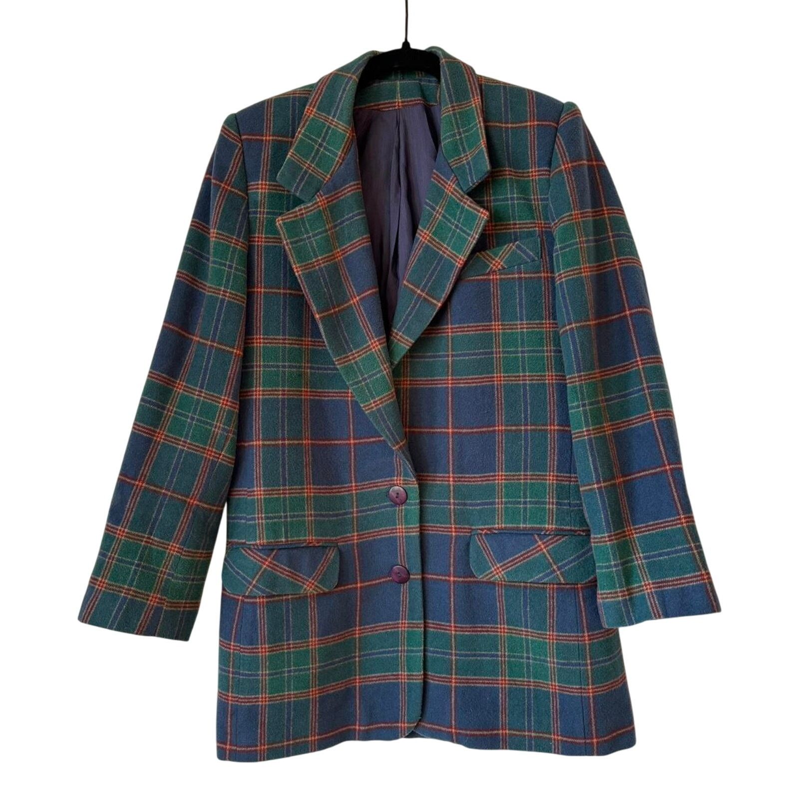 Vintage Vintage Signature Expressions Blue Wool Plaid Blazer 12 Size XL / US 12-14 / IT 48-50 - 1 Thumbnail