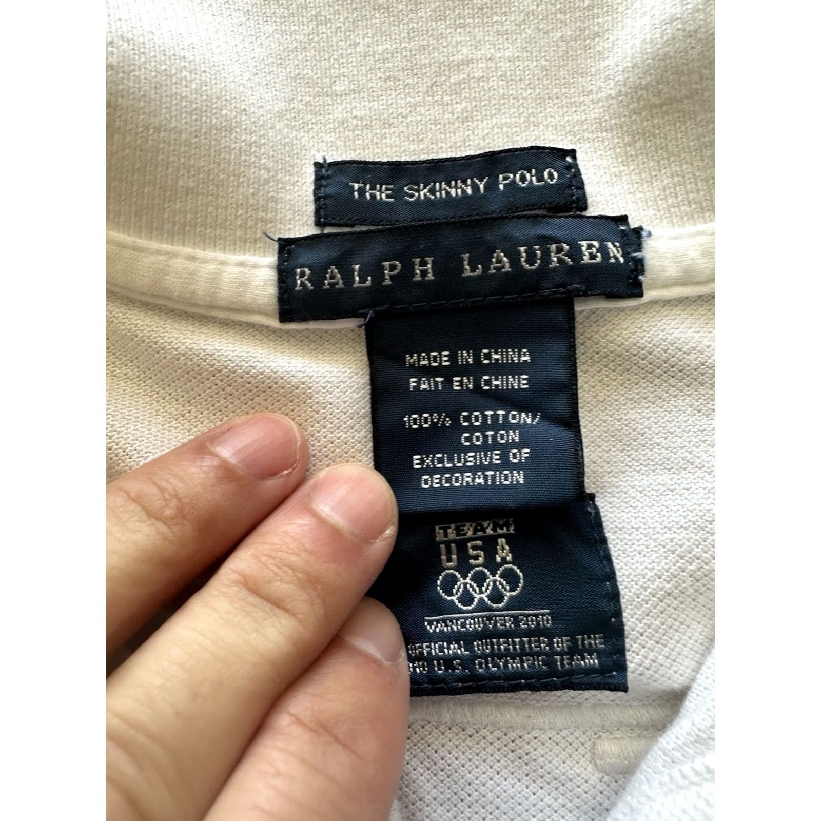 Polo Ralph Lauren VINTAGE Polo Ralph Lauren Team USA 2010 Vancouver Olympics White Polo Shirt Womens M Size M / US 6-8 / IT 42-44 - 4 Thumbnail