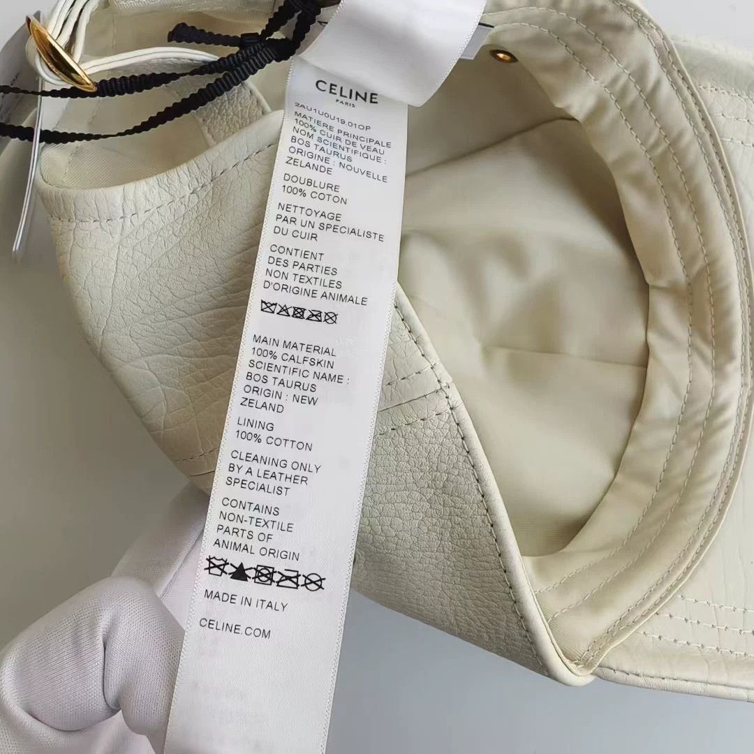 Celine CELINE women's white calfskin baseball cap, Size ONE SIZE - 5 Thumbnail