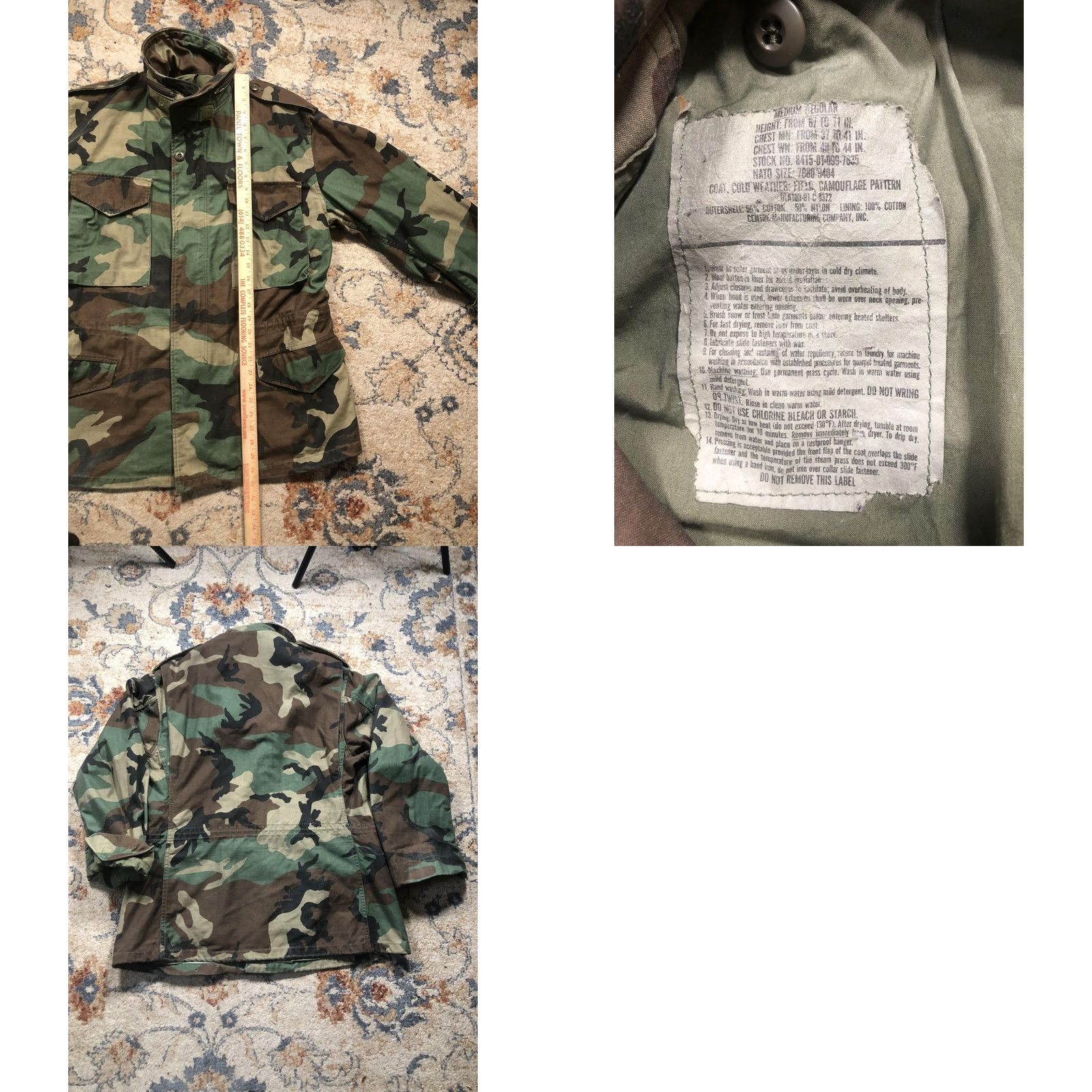 Vintage VINTAGE US Army M65 Field Jacket Mens Medium Woodland Camo Cold Weather 80s Size US M / EU 48-50 / 2 - 8 Thumbnail