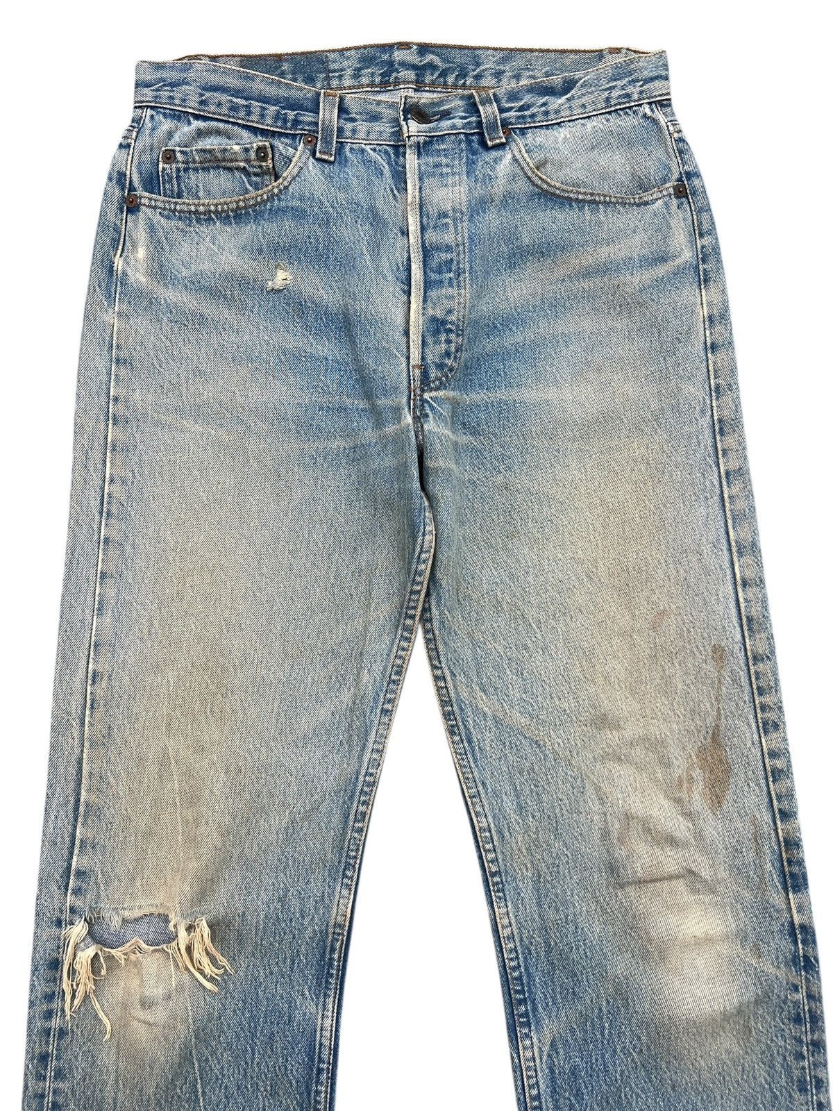 Levi's Vintage 80s Levis Distressed Mudwash Denim Jeans 33x34 W33 Size US 33 - 4 Thumbnail
