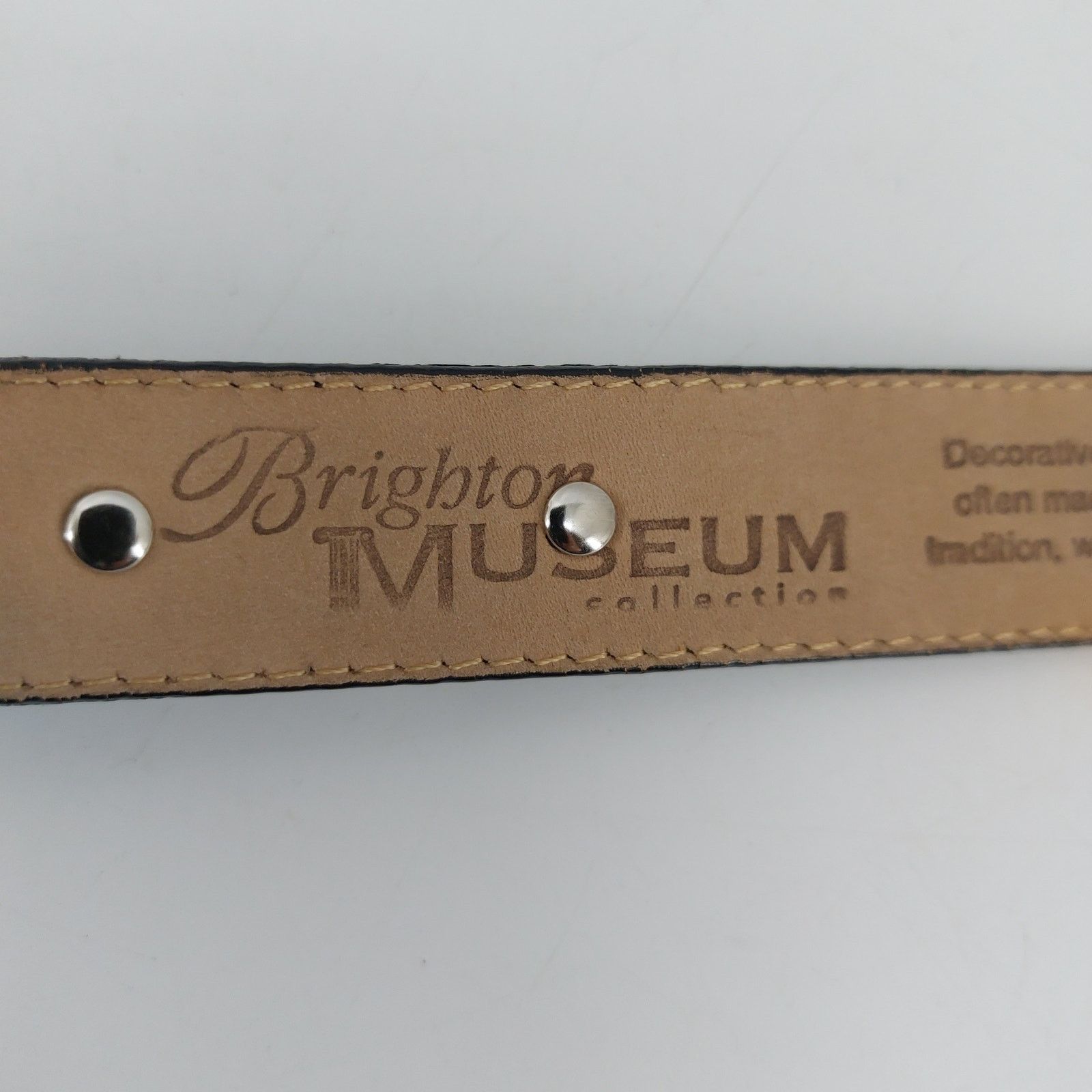 Brighton Brighton Museum Collection Black Leather Belt Coins M Size ONE SIZE - 2 Thumbnail