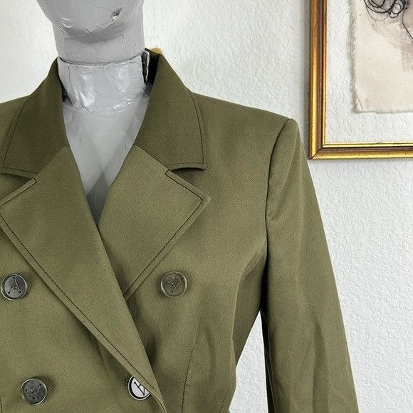 Altuzarra Altuzarra Olive Green Double-Breasted Peplum Quilted Officer Size M / US 6-8 / IT 42-44 - 4 Thumbnail