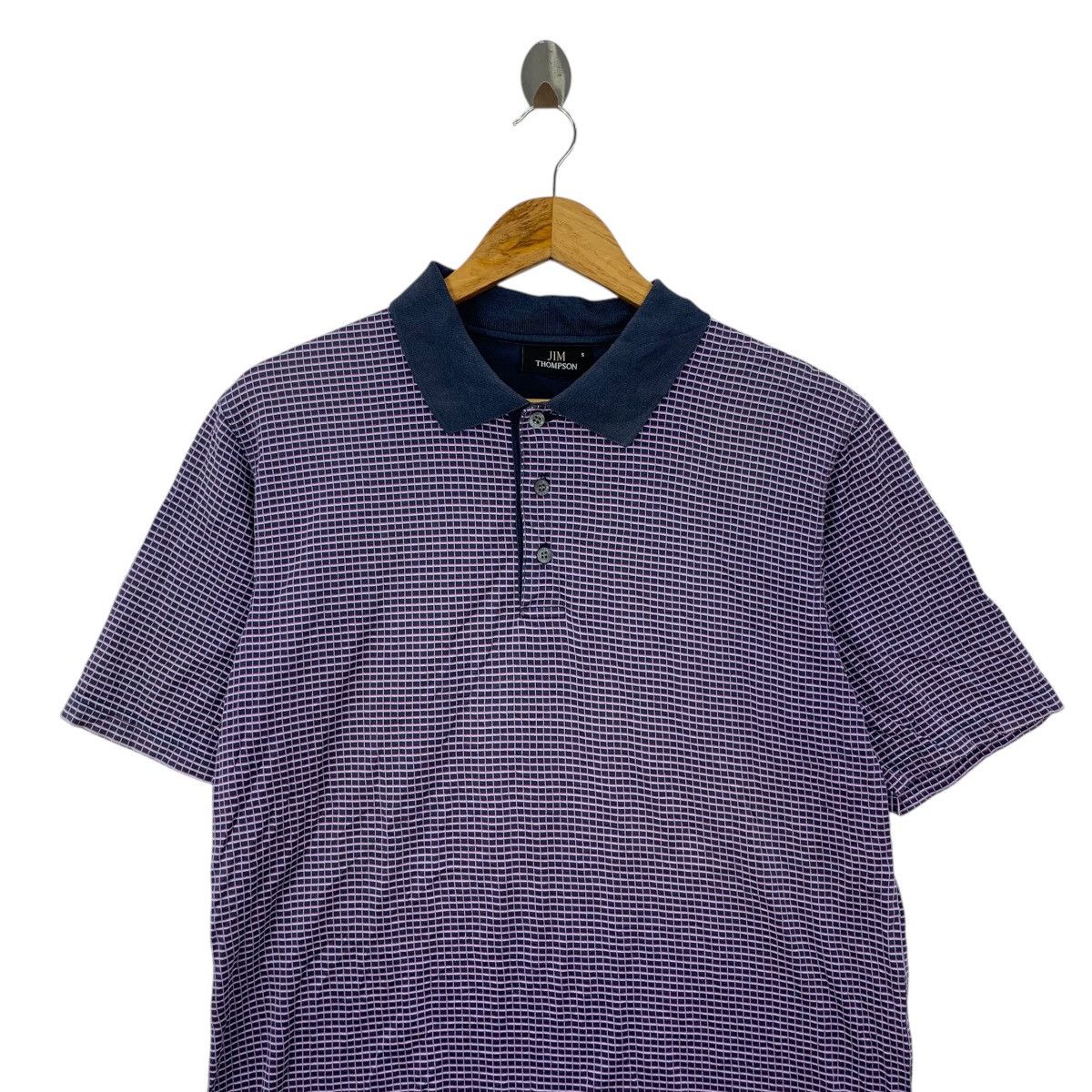 Jim Thompson Vintage JIM THOMPSON DESIGNER Nova Checks Polo Tee Shirt Top Size US S / EU 44-46 / 1 - 2 Thumbnail