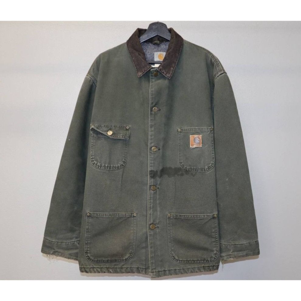 Carhartt Vintage Carhartt Moss Blanket-Lined Chore Coat Jacket Men's Size US XL / EU 56 / 4 - 1 Thumbnail