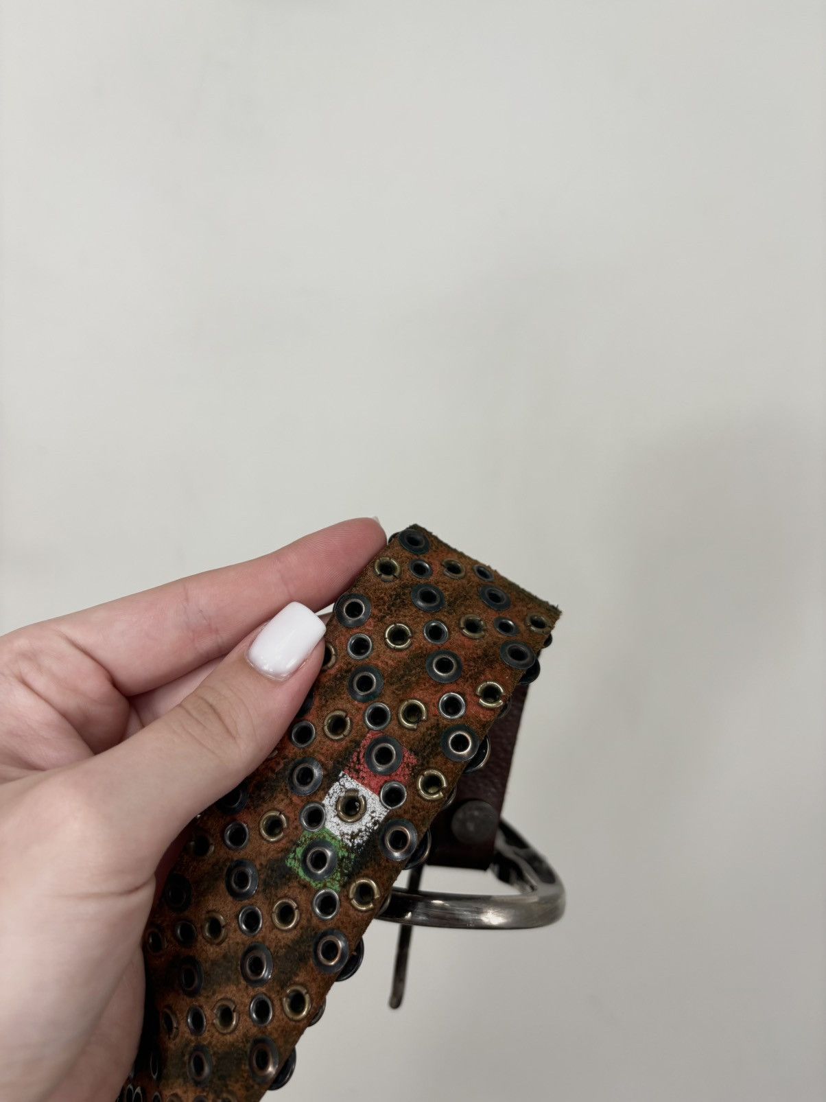 Other Vintage Devil’s Skin By Guido Angeloni Studded Leather Belt Size ONE SIZE - 8 Thumbnail
