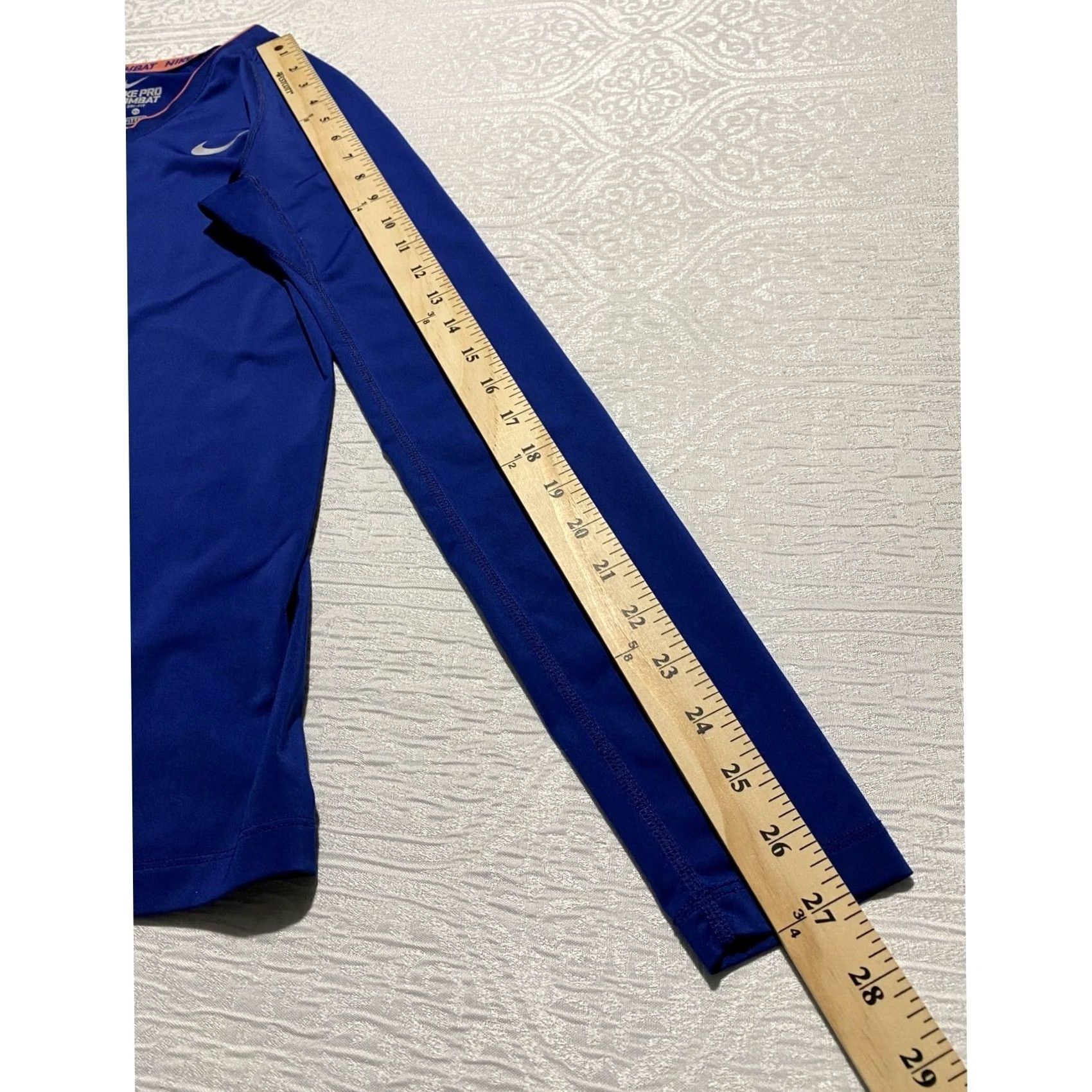 Nike Nike Dri-Fit Pro Combat Women XS Blue Long Sleeve V-Neck Base Layer Shirt Size XS / US 0-2 / IT 36-38 - 5 Thumbnail