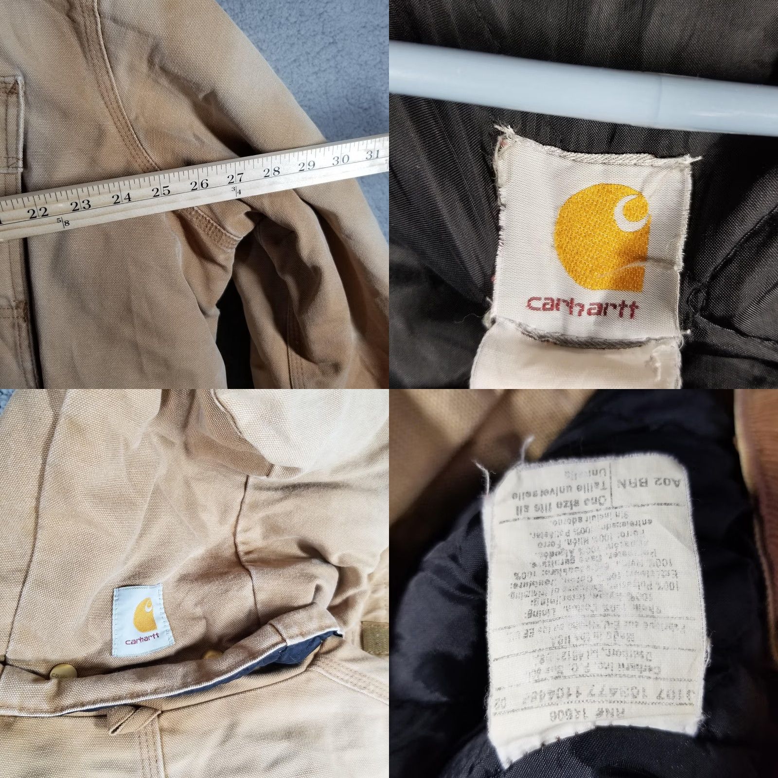 Carhartt VINTAGE Carhartt Artic Jacket C03 2XL Parka Coat Beige Front Zip Hooded Insulated Lined Winter Workwear Men Mes Size US XXL / EU 58 / 5 - 8 Thumbnail
