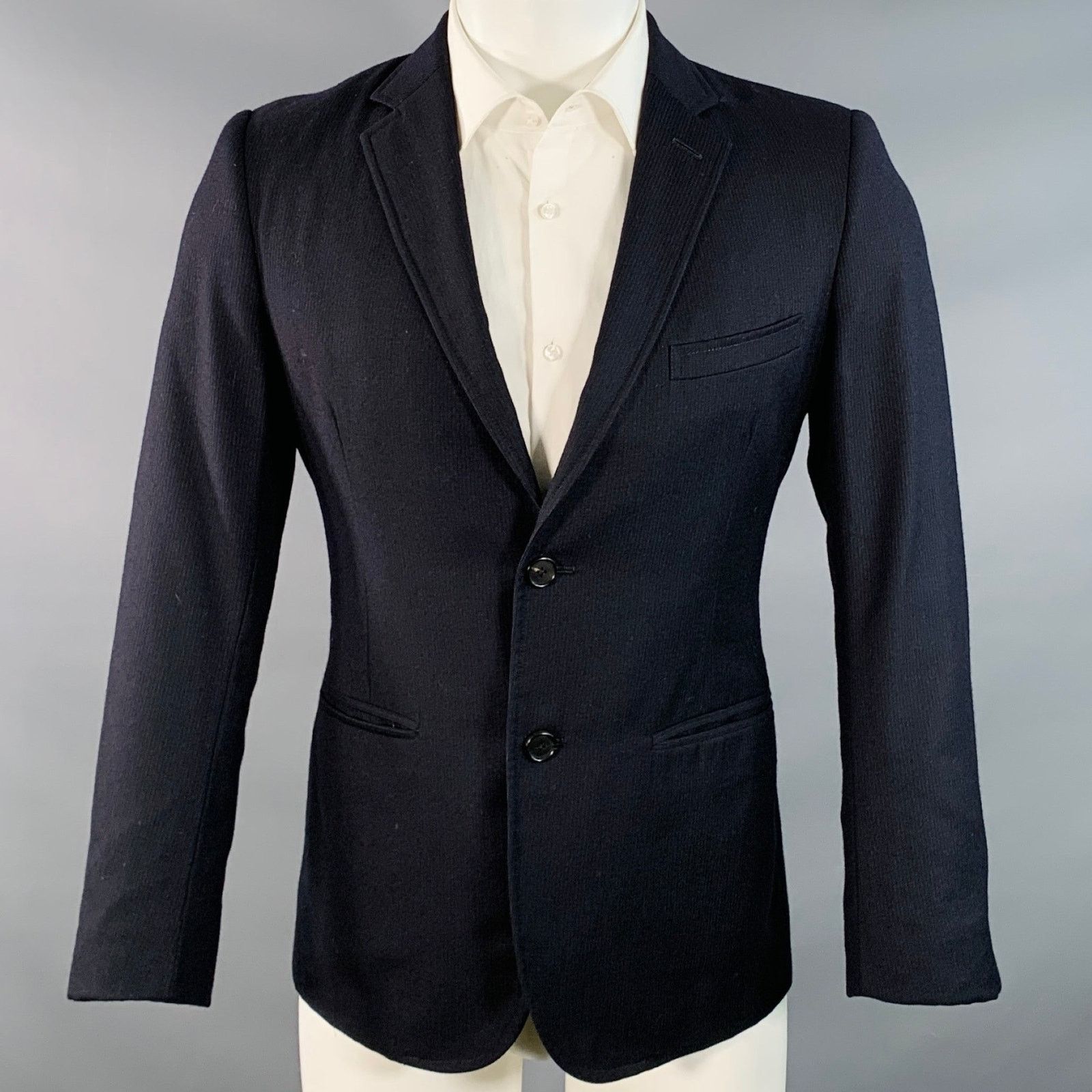 Band Of Outsiders BAND OF OUTSIDERS Size 40 Stripe Wool Notch Lapel Sport Coat Size 40R - 1 Thumbnail