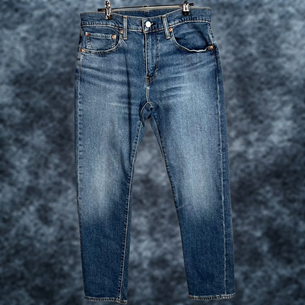 Levi's Levi's 502 Mens Taper Fit Jeans 31 x 32 Cotton Denim Blue 5-Pocket Regular Rise Mid Vintage No N/A Size US 31 - 1 Thumbnail