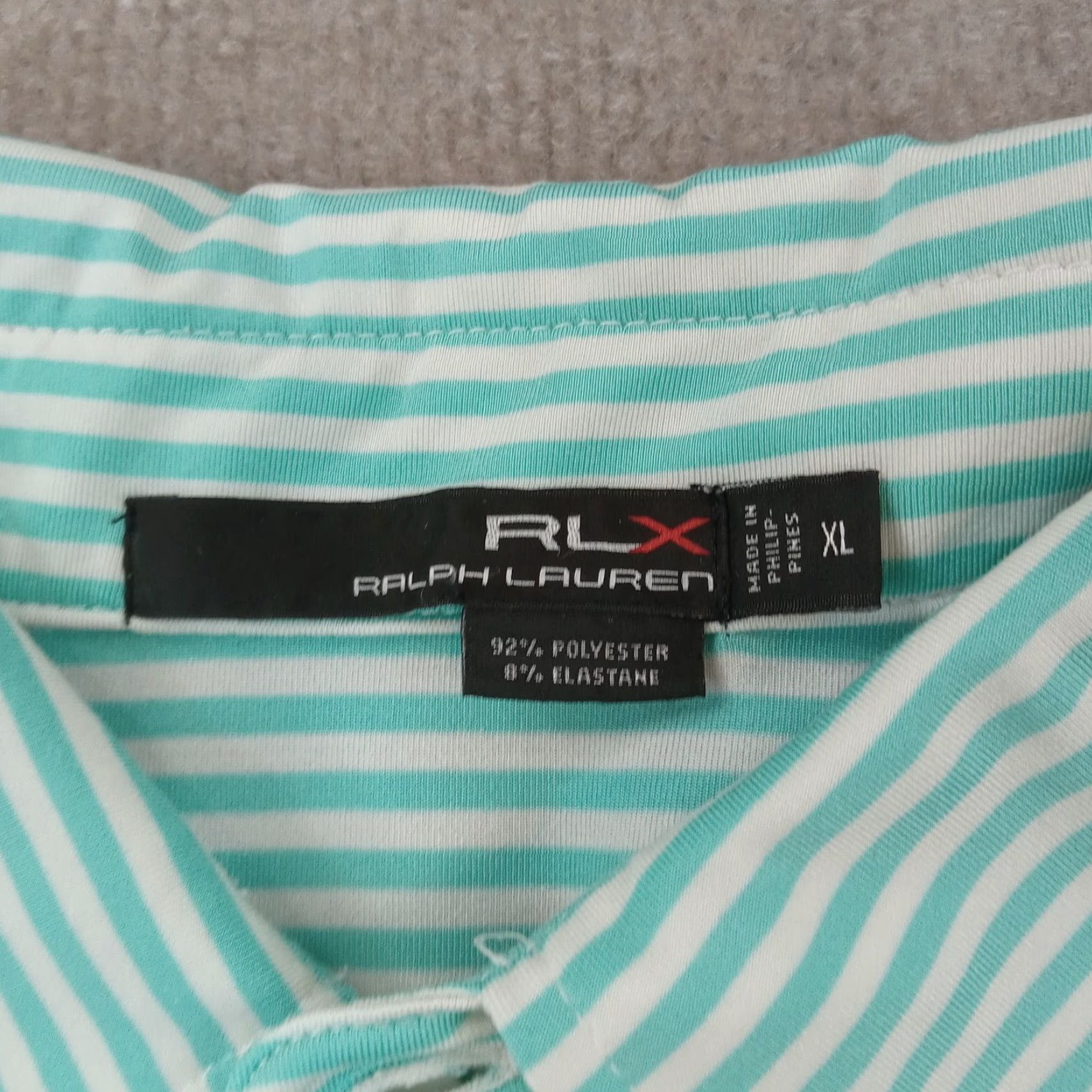 Ralph Lauren Ralph Lauren RLX Polo Golf Shirt Mens Extra Large Blue White Striped Stretch Size US L / EU 52-54 / 3 - 5 Thumbnail