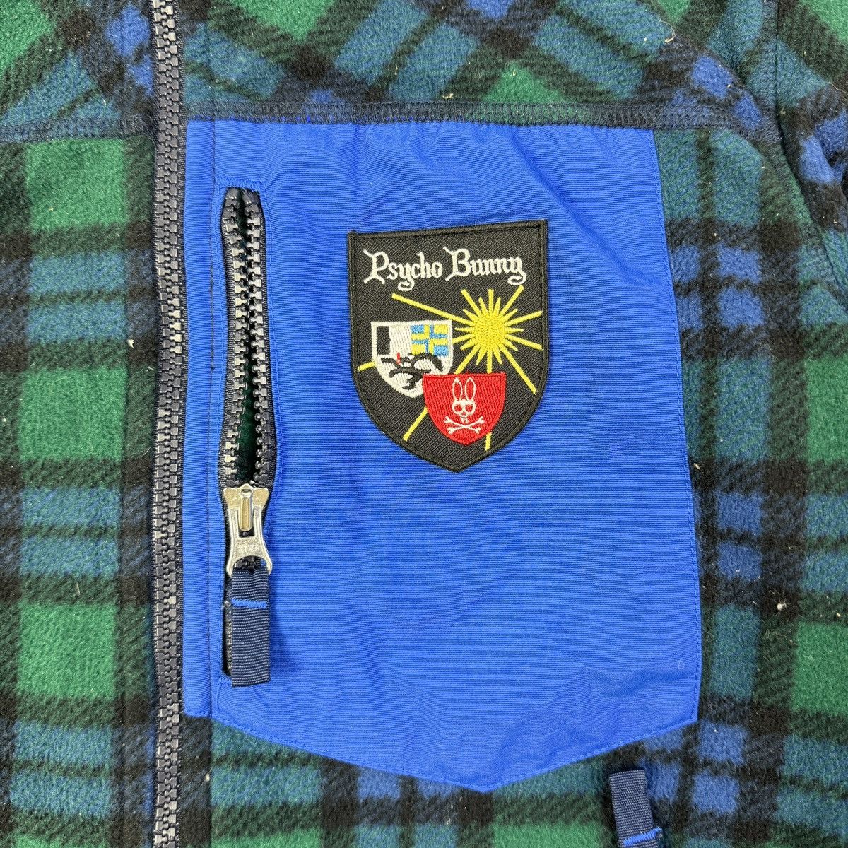 Psycho Bunny Psycho Bunny Plaid Fleece Hoodie Size M / US 6-8 / IT 42-44 - 6 Thumbnail